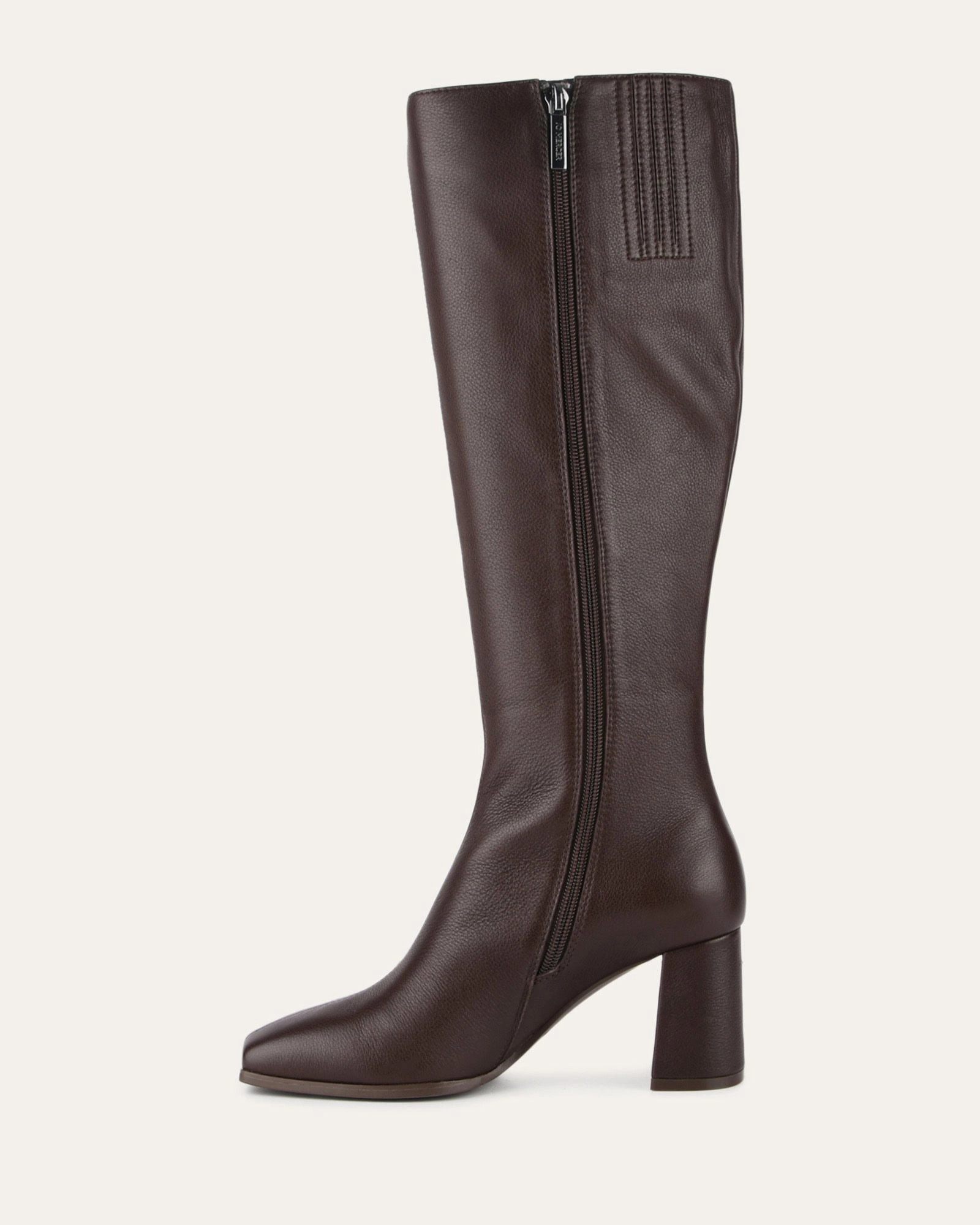 NELLIE KNEE BOOTS BITTER CHOC LEATHER