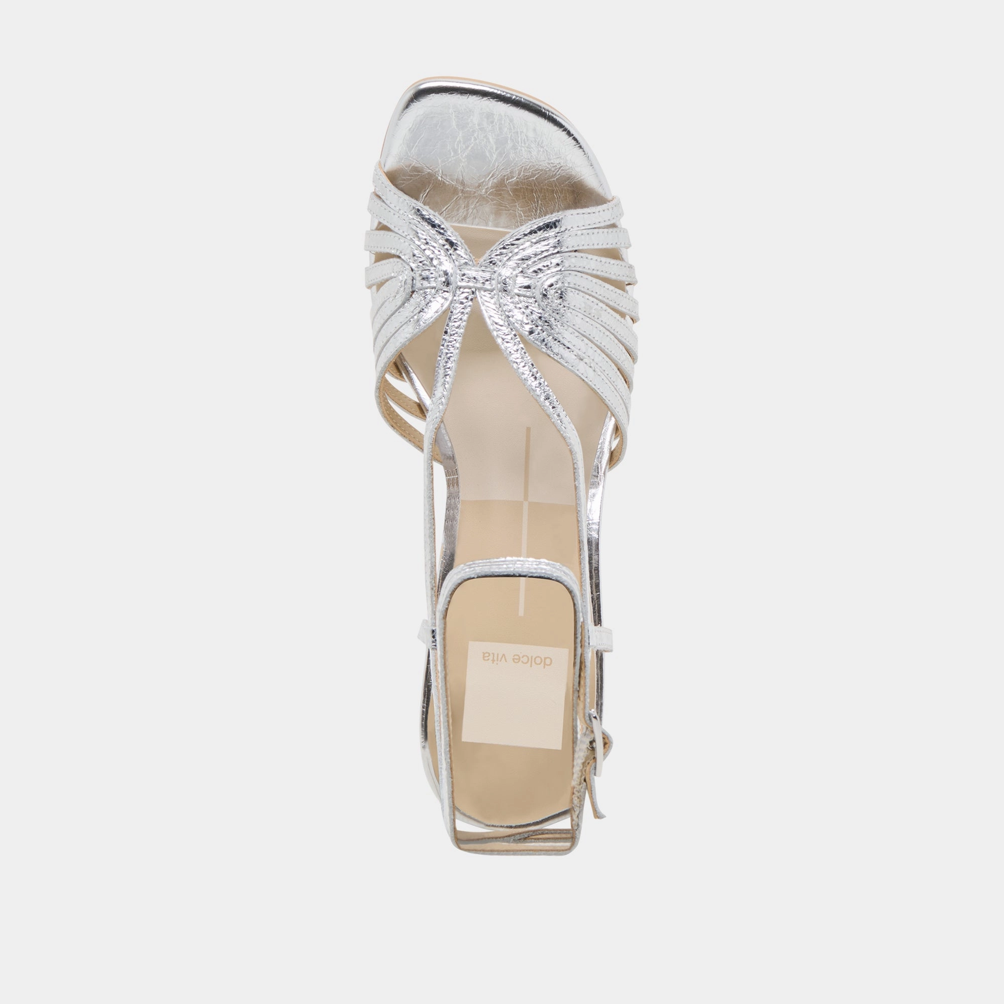 NIVANA HEELS SILVER DISTRESSED LEATHER