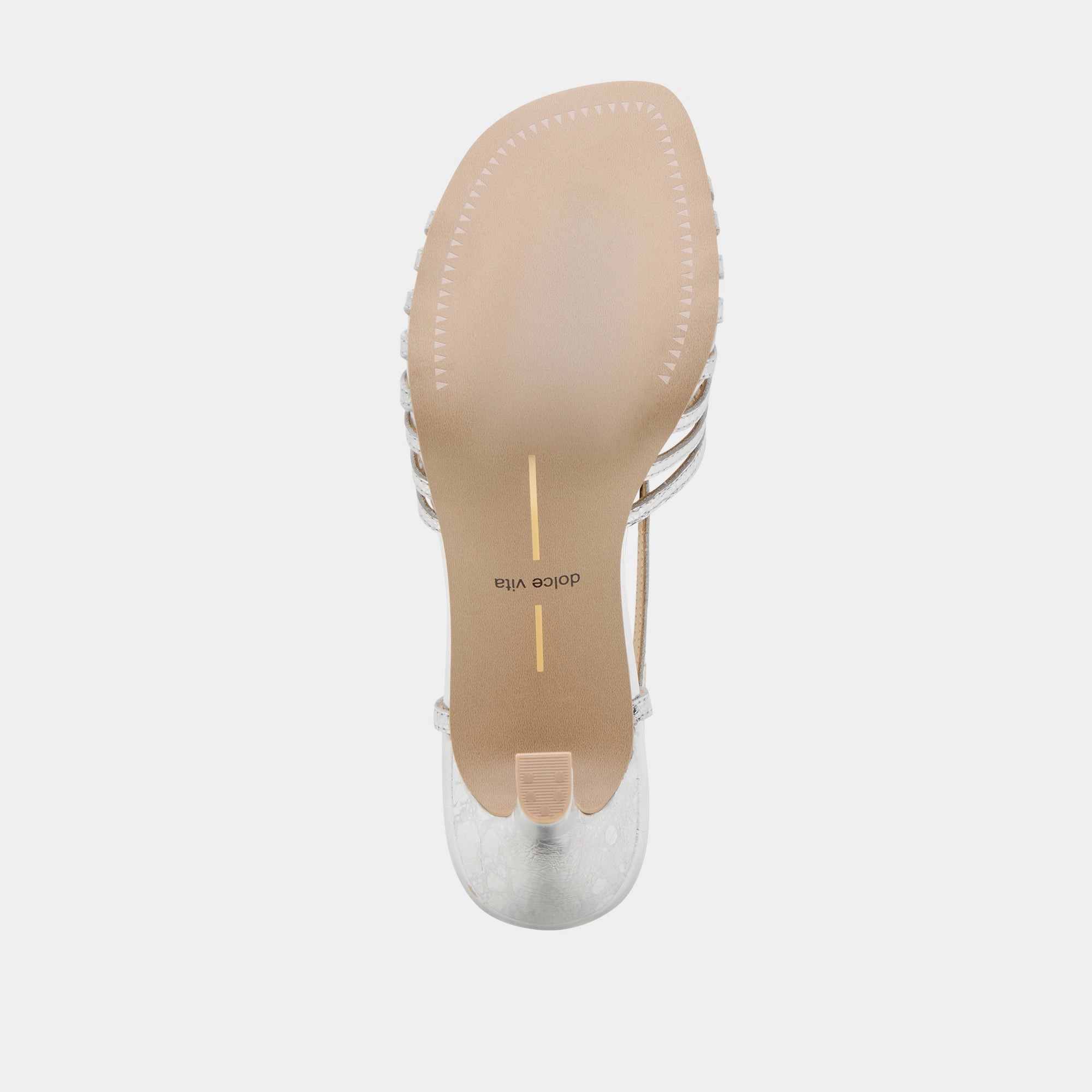 NIVANA HEELS SILVER DISTRESSED LEATHER