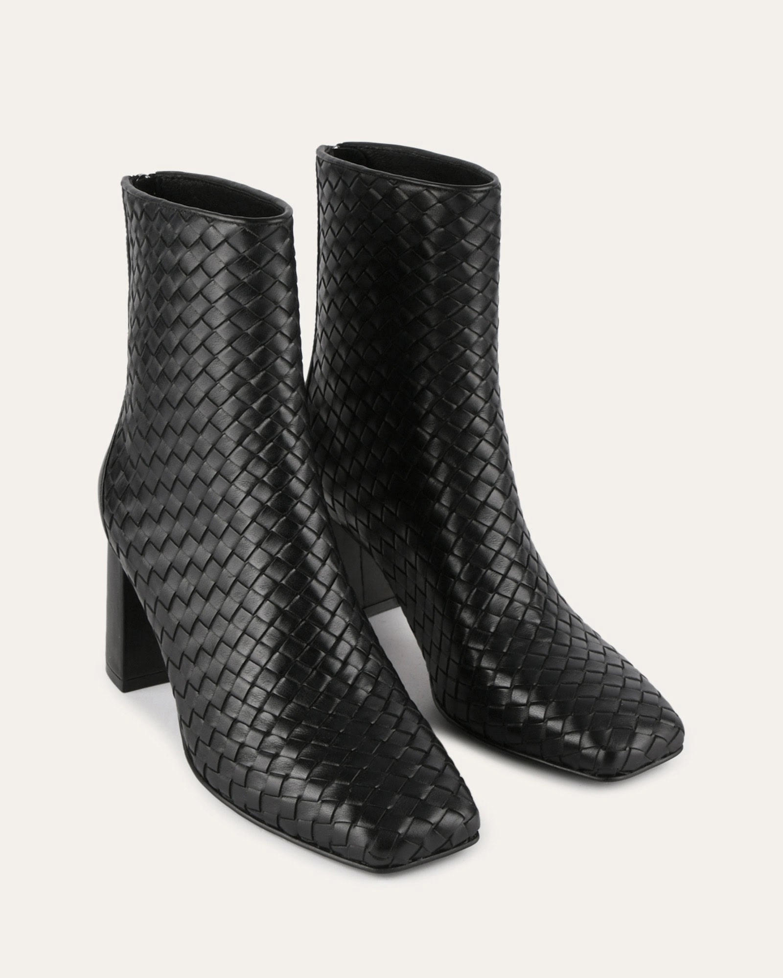 NOLA MID ANKLE BOOTS BLACK LEATHER