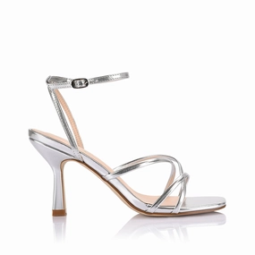 Penelope Strappy Sandals - Silver Metallic