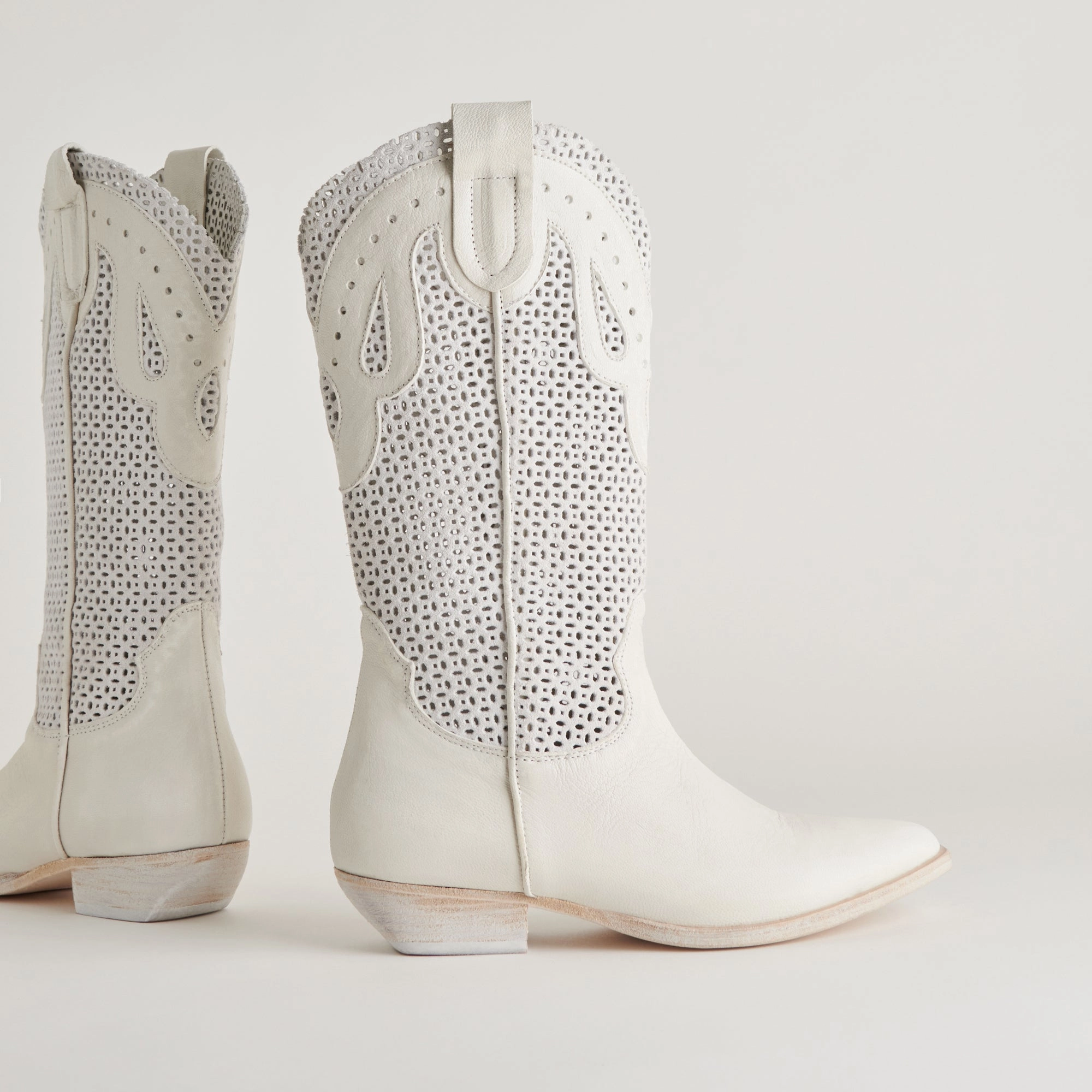 RANCH BOOTS IVORY LEATHER