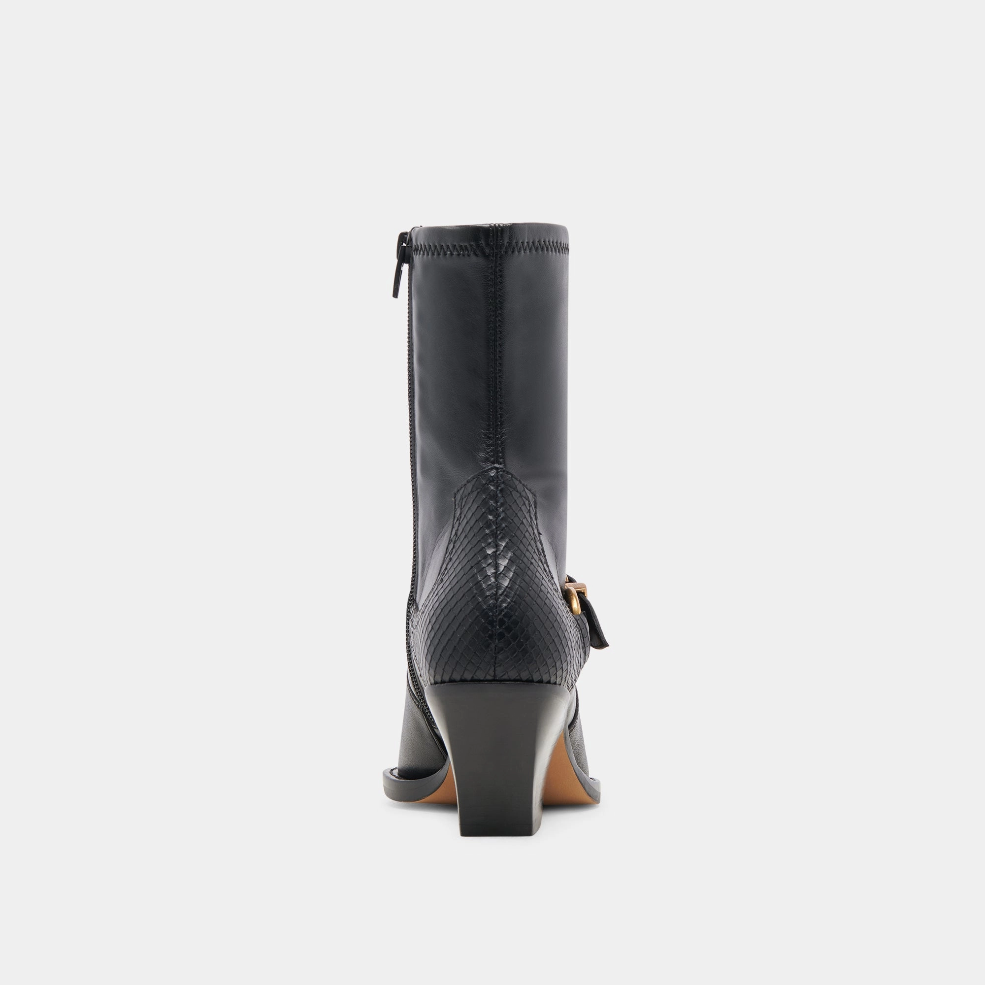 RAVE WIDE CALF BOOTS BLACK LEATHER