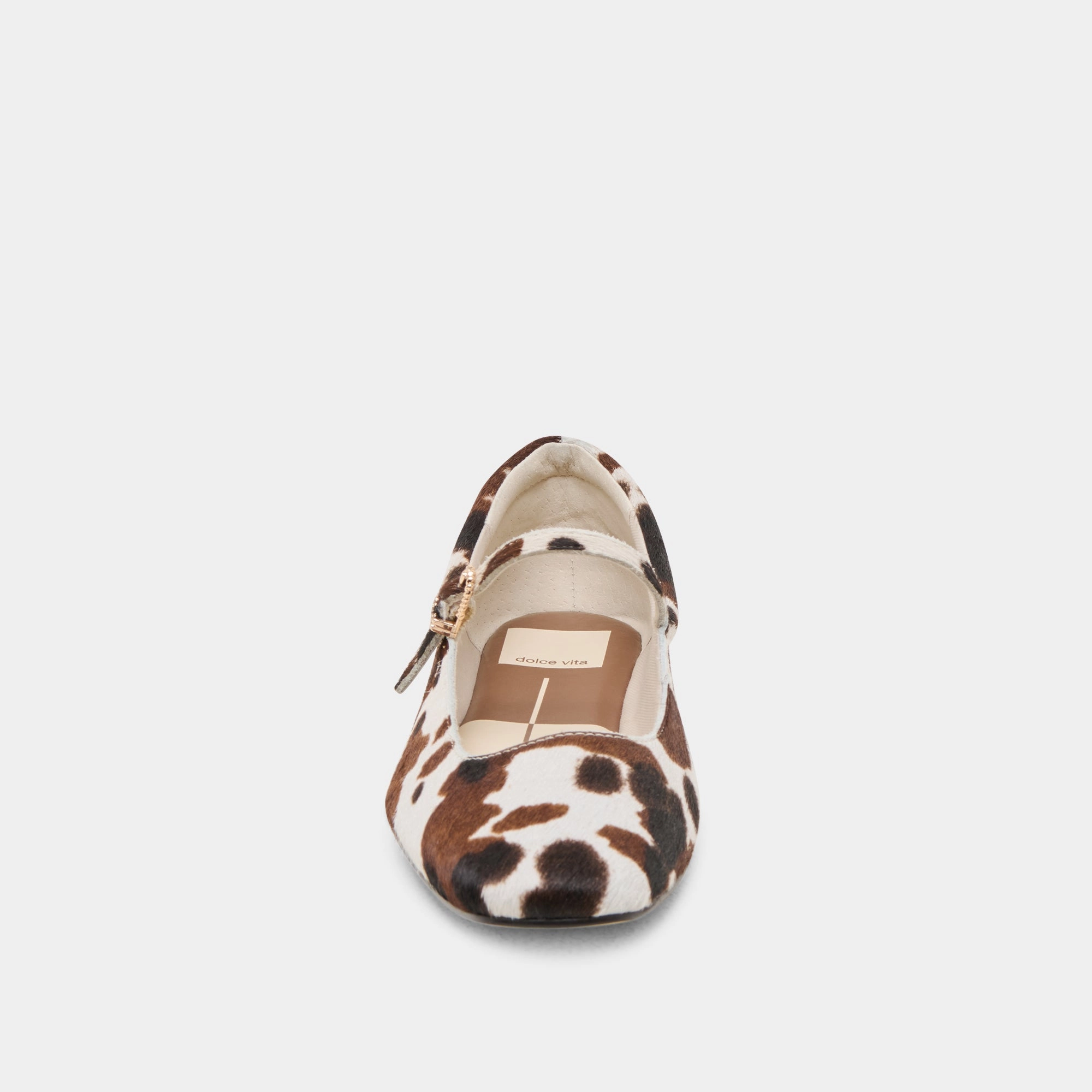 REYES BALLET FLATS COCOA TAURUS CALF HAIR