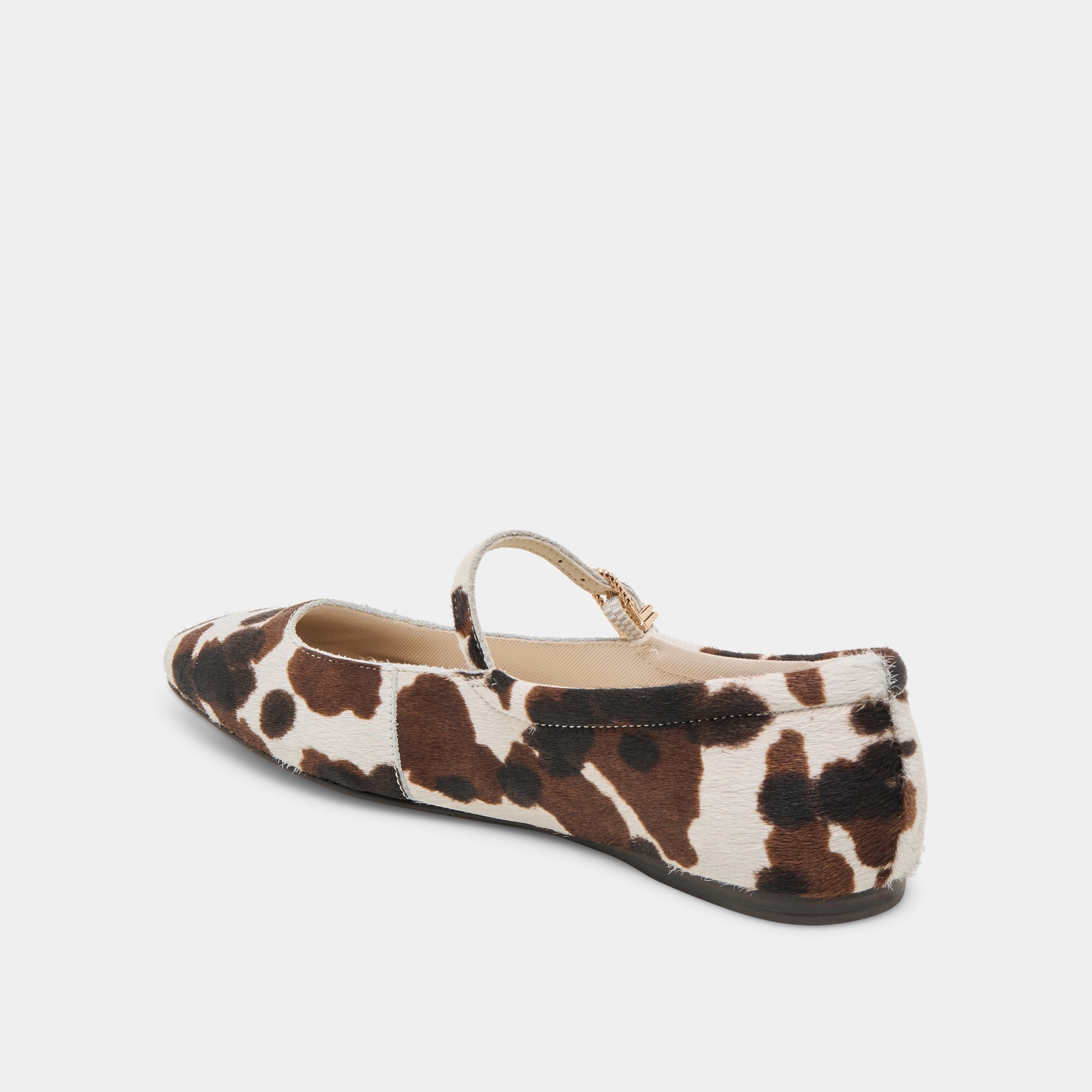 REYES BALLET FLATS COCOA TAURUS CALF HAIR