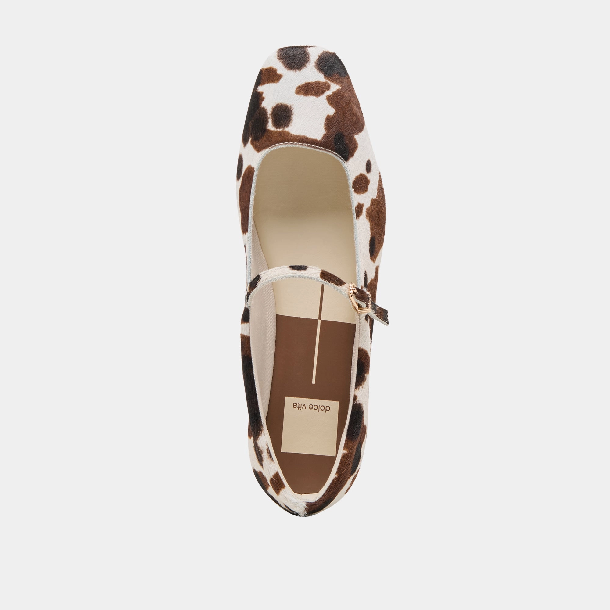 REYES BALLET FLATS COCOA TAURUS CALF HAIR