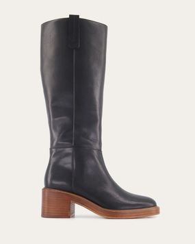 RIO KNEE BOOTS BLACK LEATHER