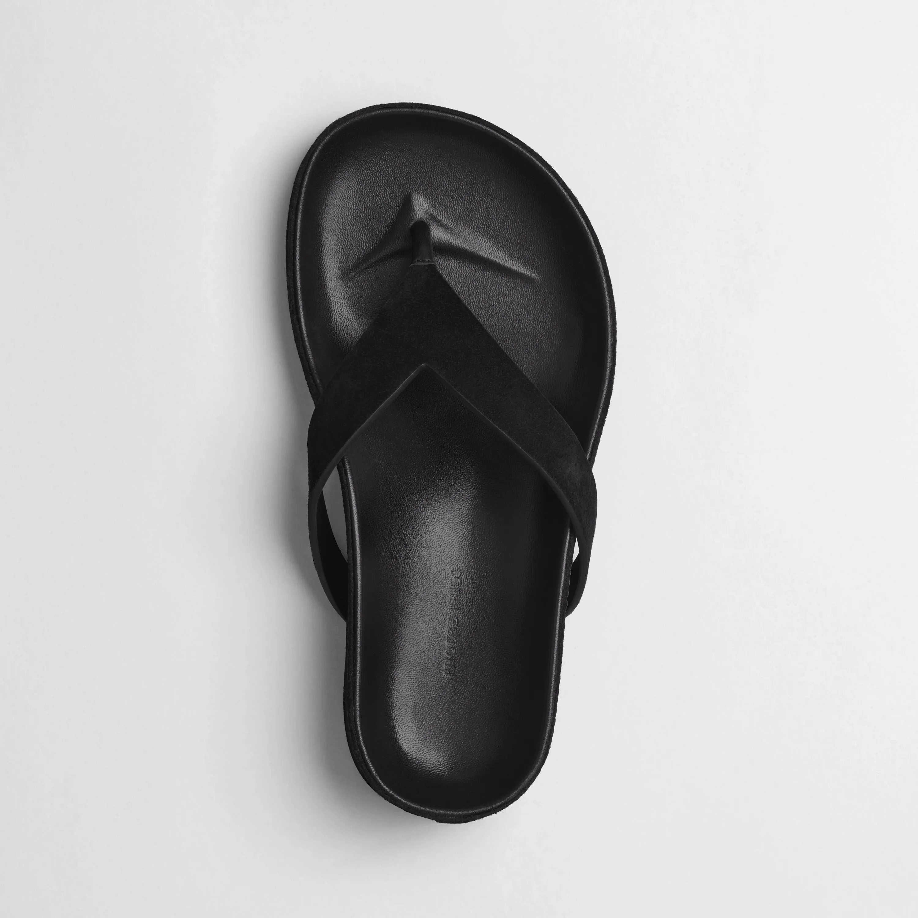 ROUND FLIP FLOP | black suede