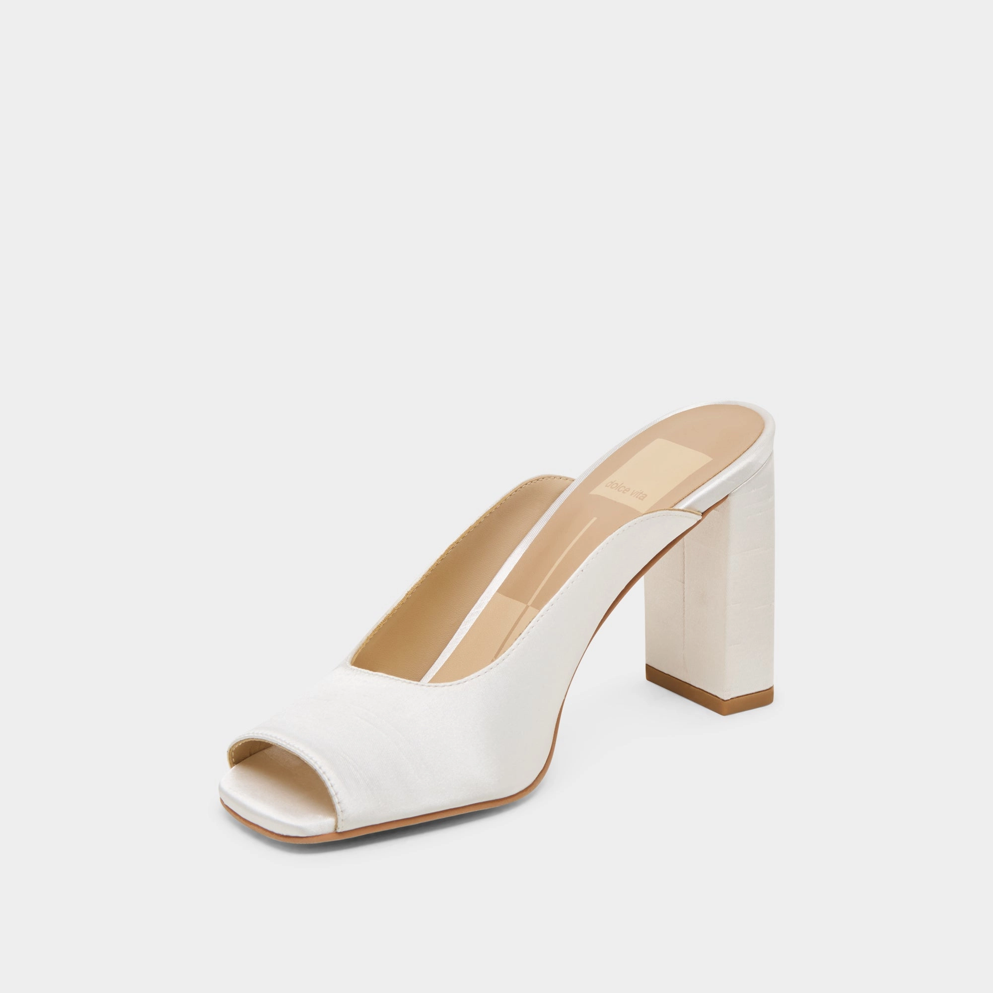 SABELA HEELS OFF WHITE SATIN
