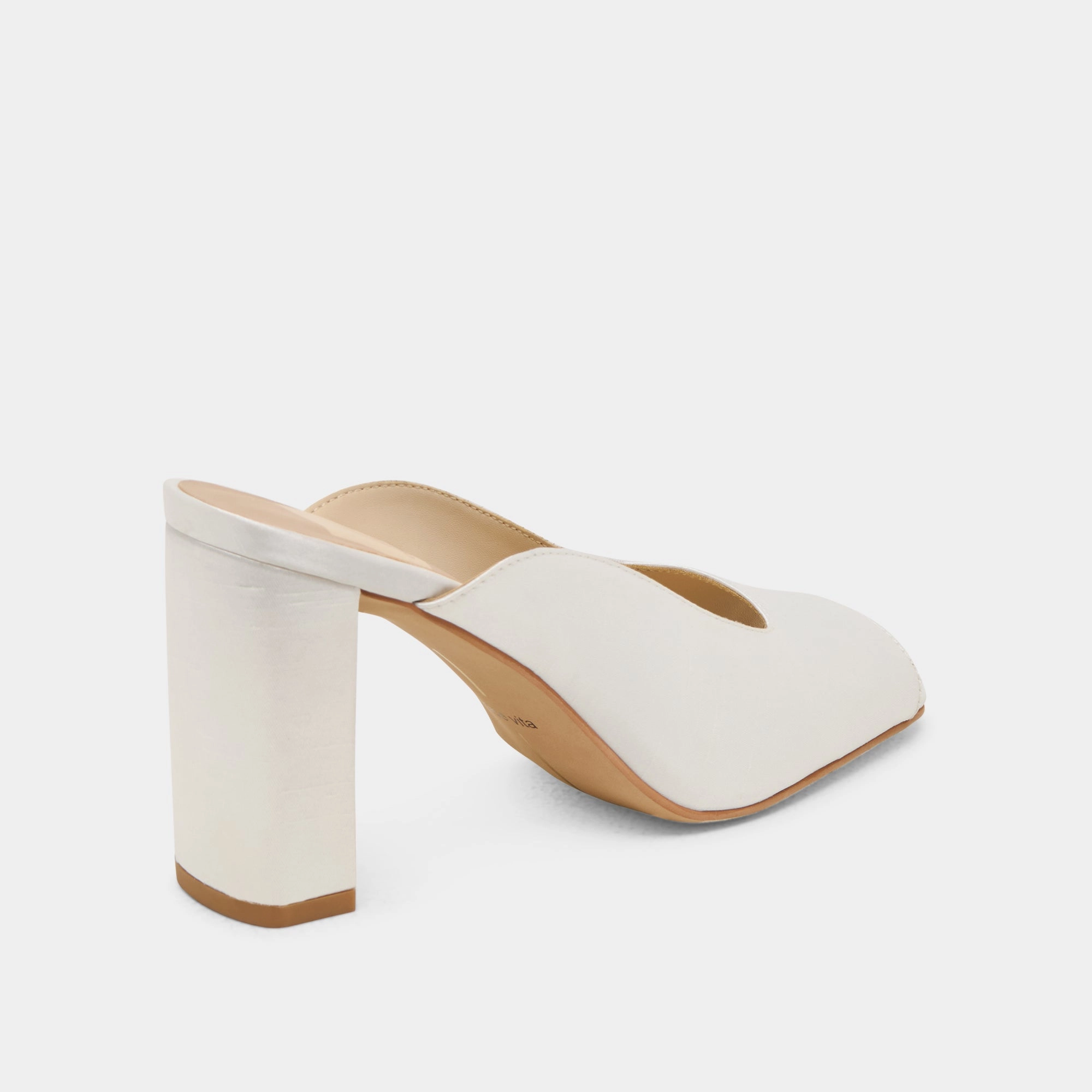 SABELA HEELS OFF WHITE SATIN