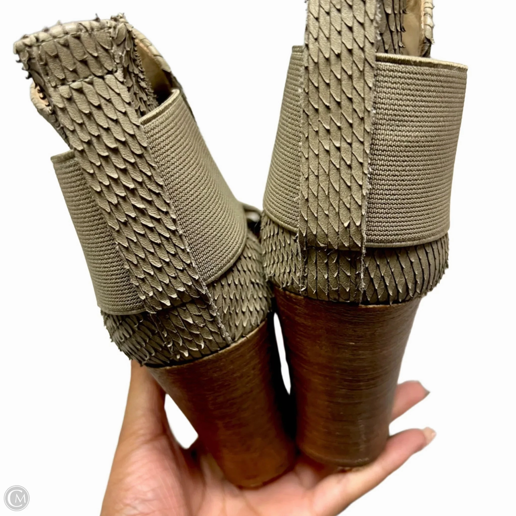 Sandals Heels Block By Aerosoles In Snakeskin Print, Size: 8