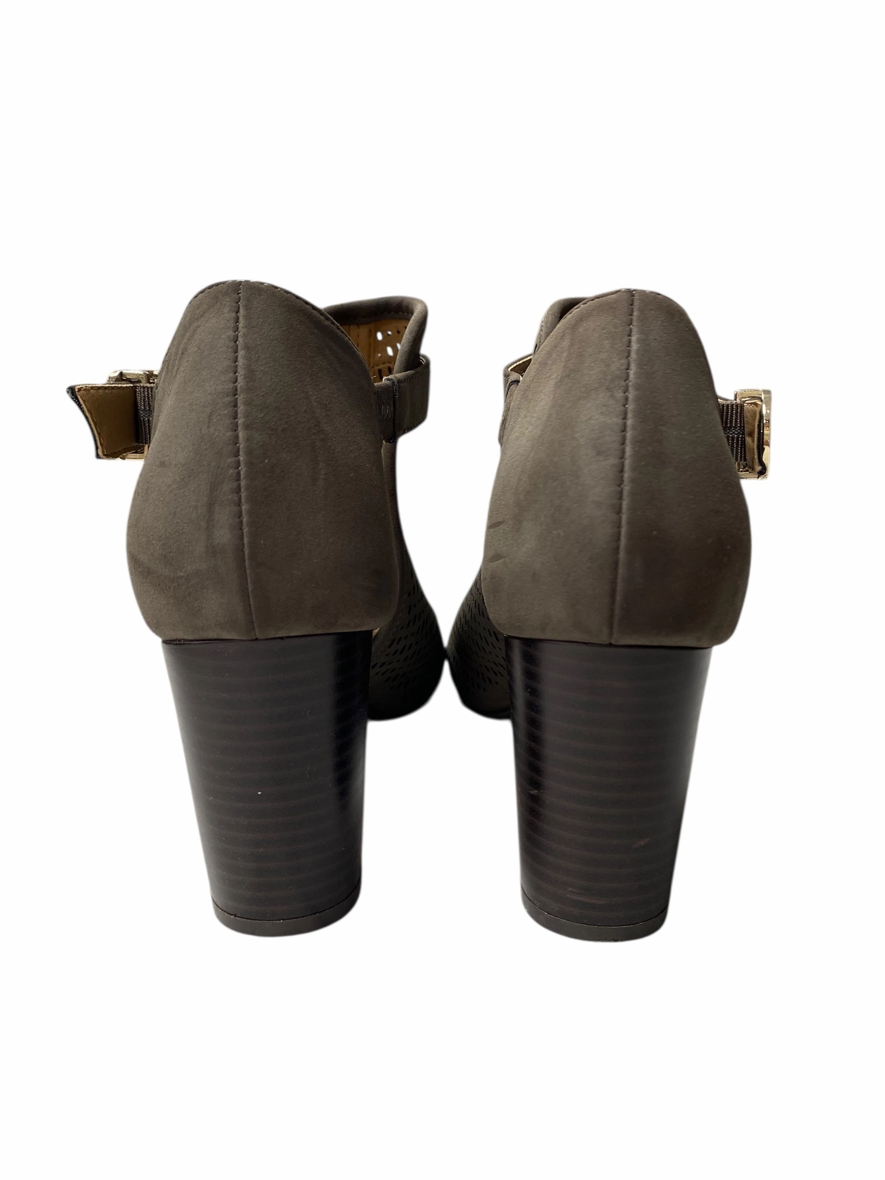 Sandals Heels Block By Gianni Bini In Brown, Size:9