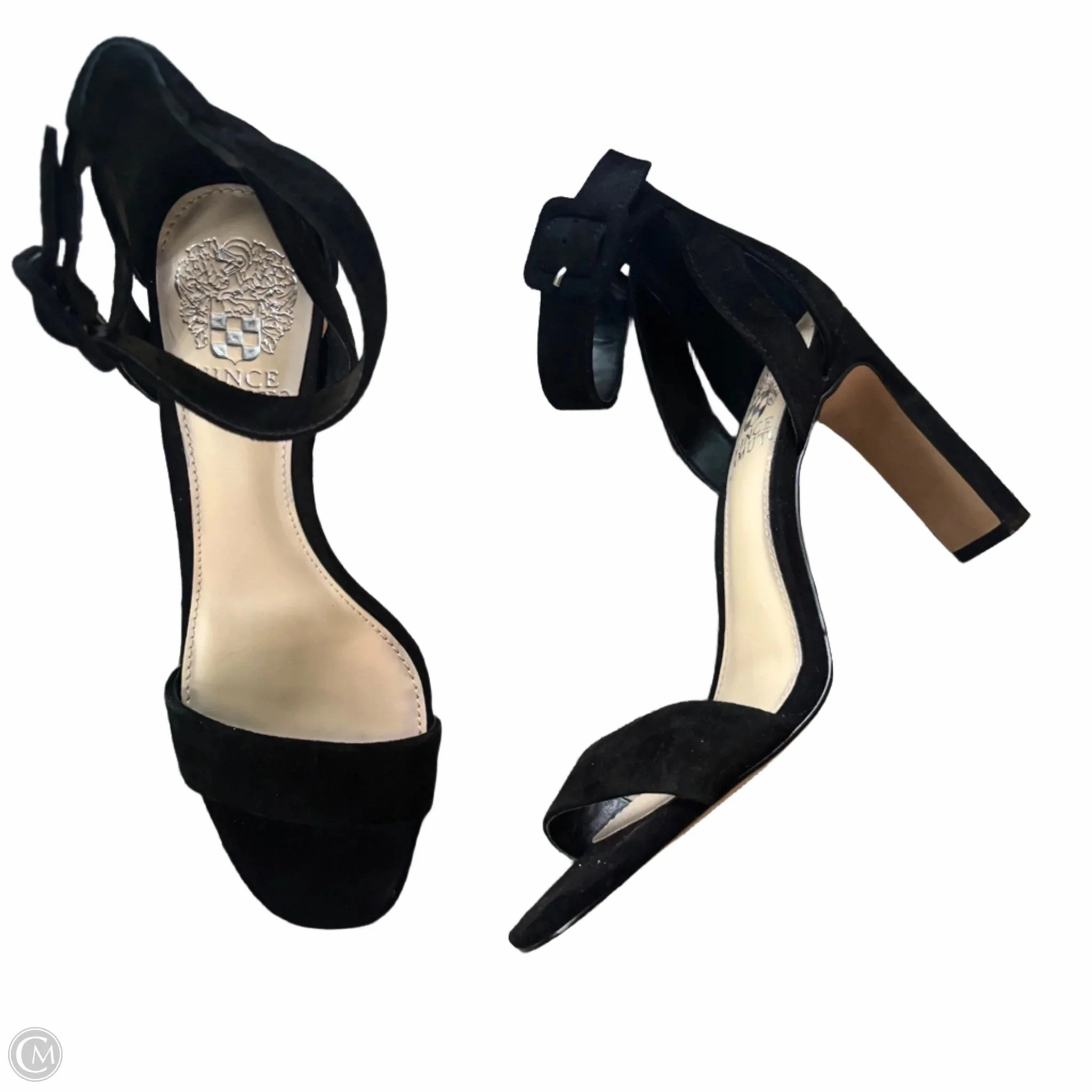 Sandals Heels Block By Vince Camuto In Black, Size: 6.5