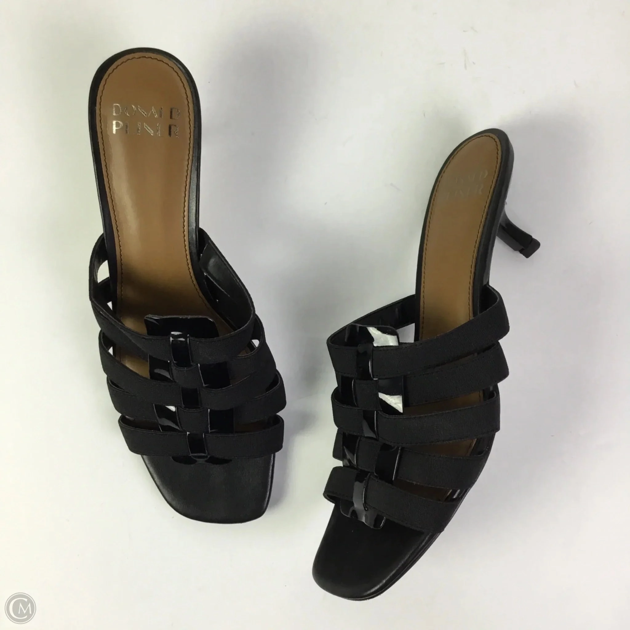 Sandals Heels Kitten By Donald Pliner In Black, Size: 8