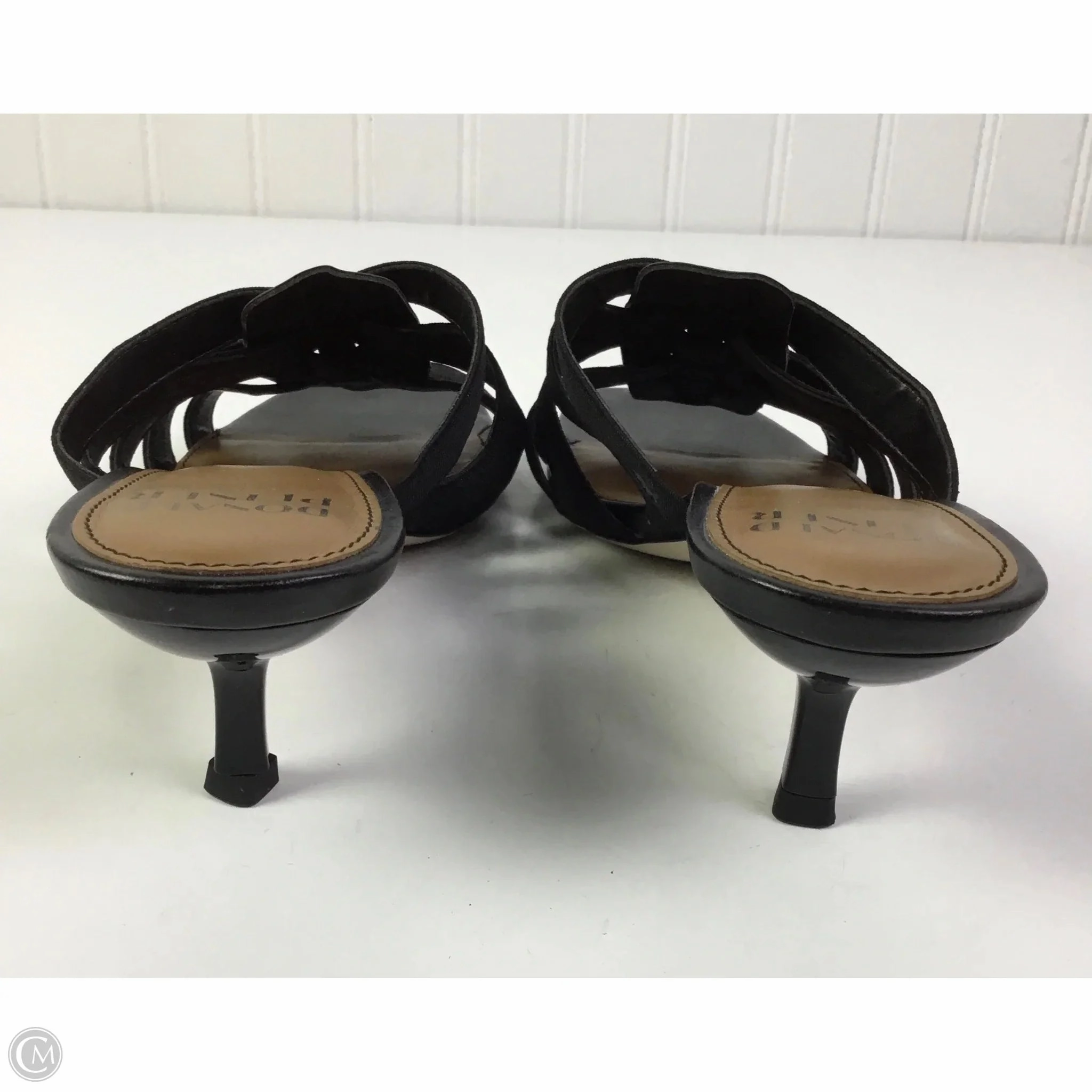 Sandals Heels Kitten By Donald Pliner In Black, Size: 8