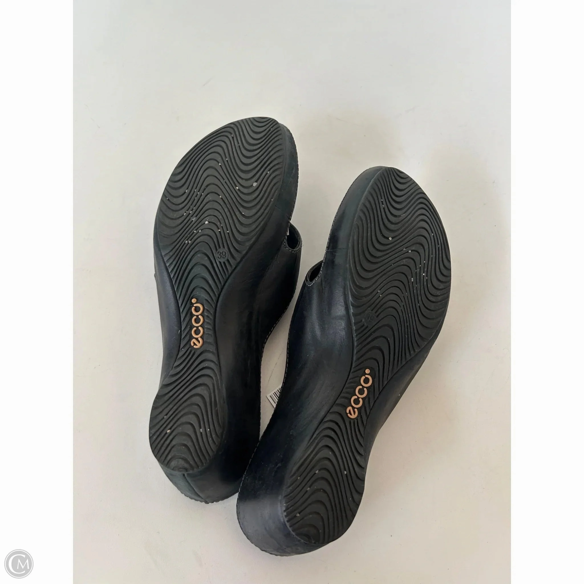 Sandals Heels Kitten By Ecco In Black, Size: 8.5