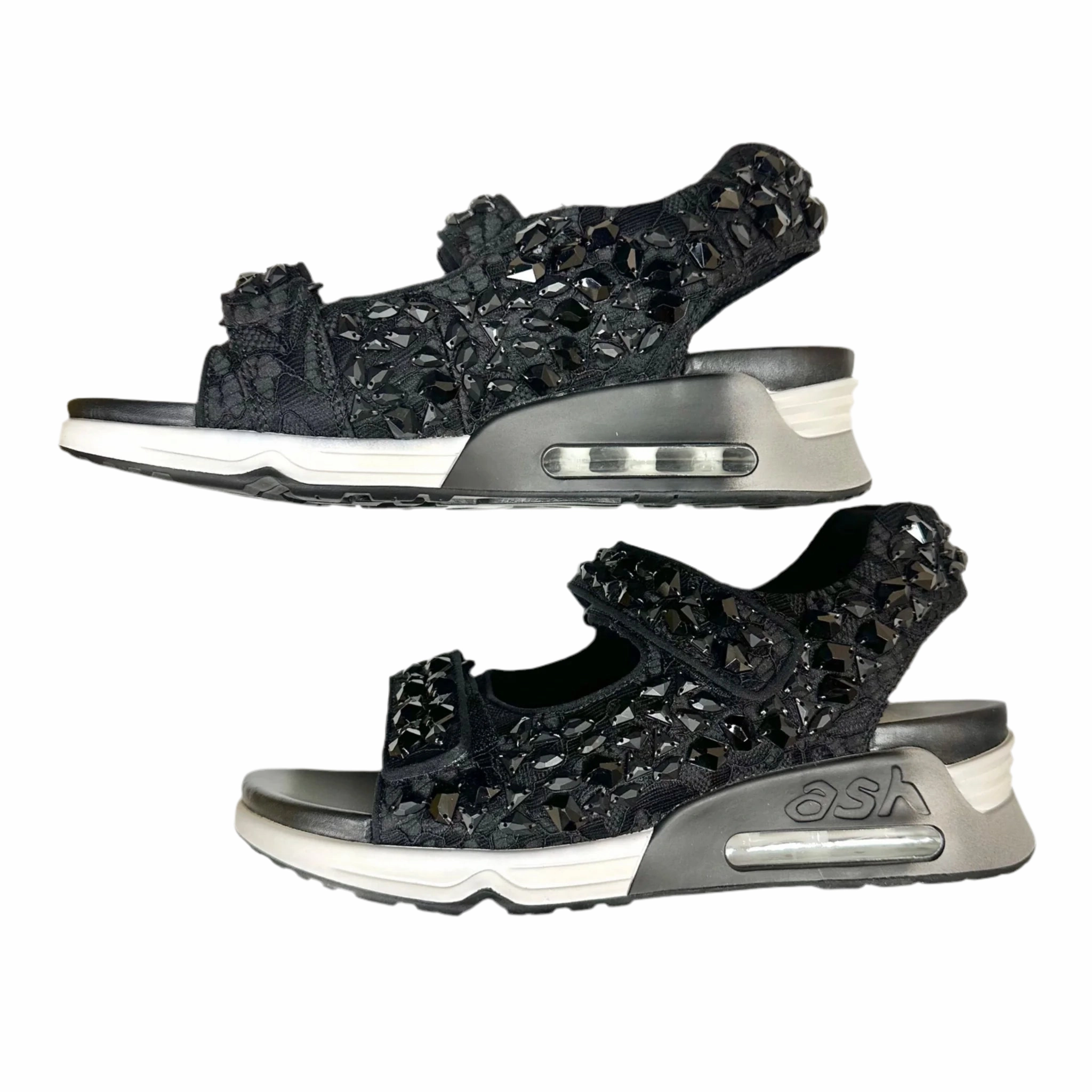 Sandals Heels Platform By Ash In Black, Size: 8.5