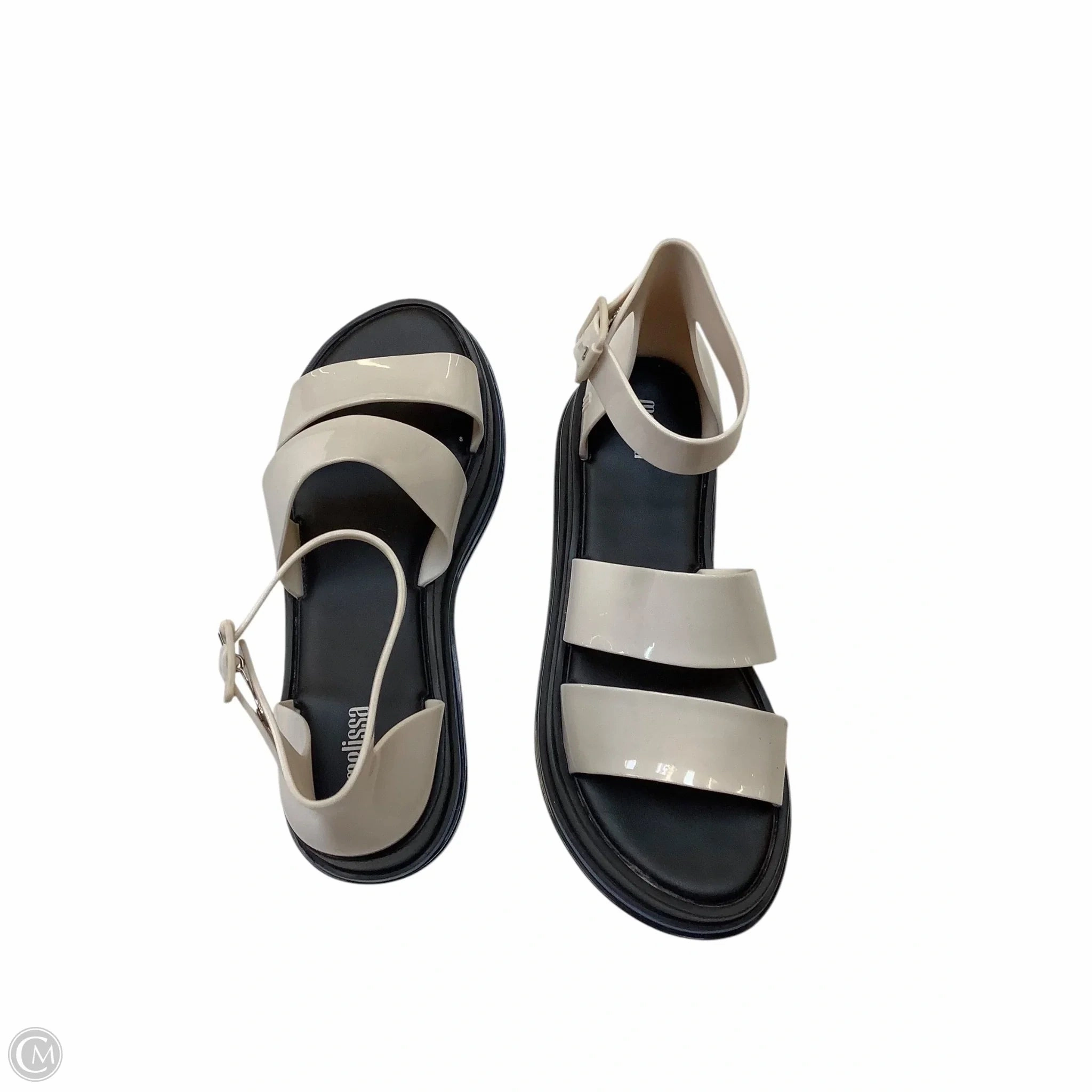 Sandals Heels Platform By Cmb In Cream, Size: 9