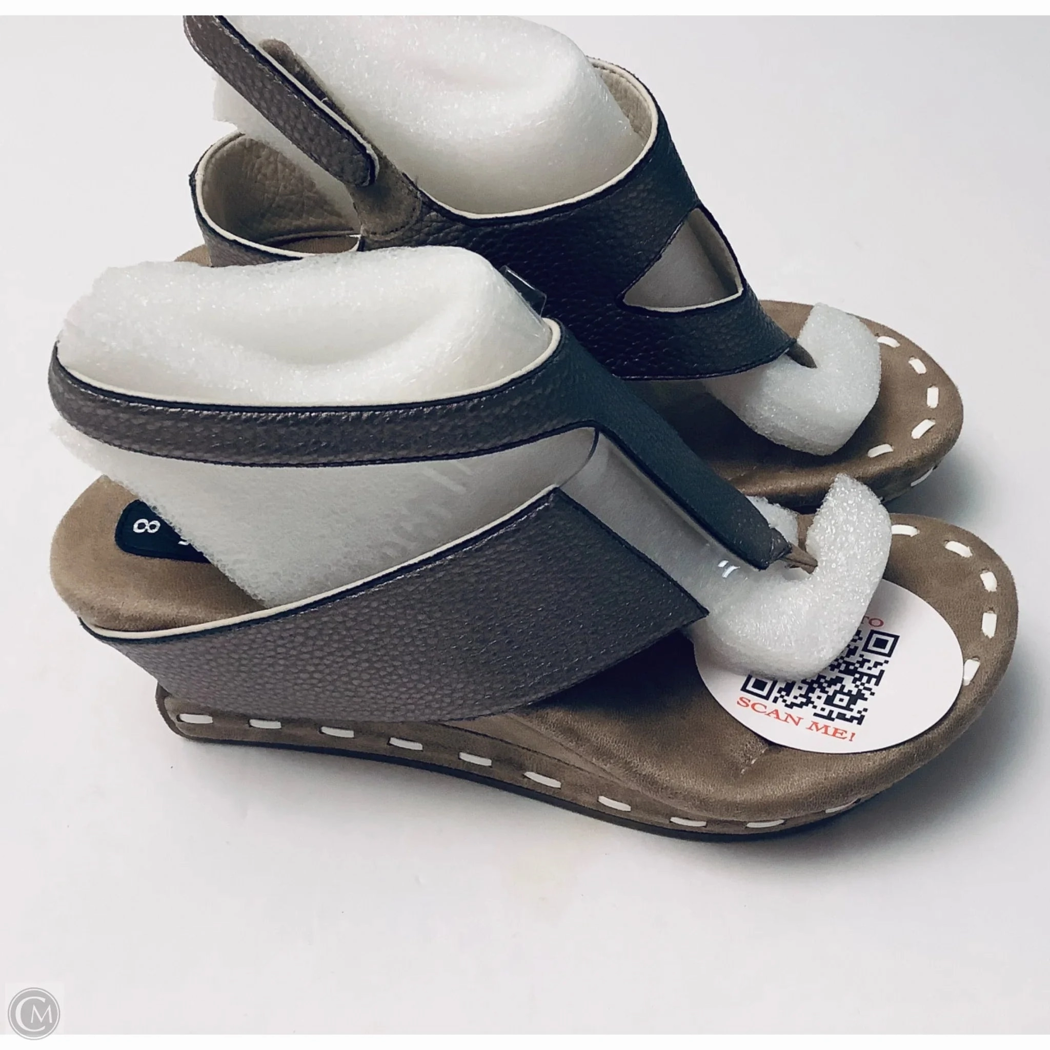 Sandals Heels Platform By Cme In Silver, Size: 8