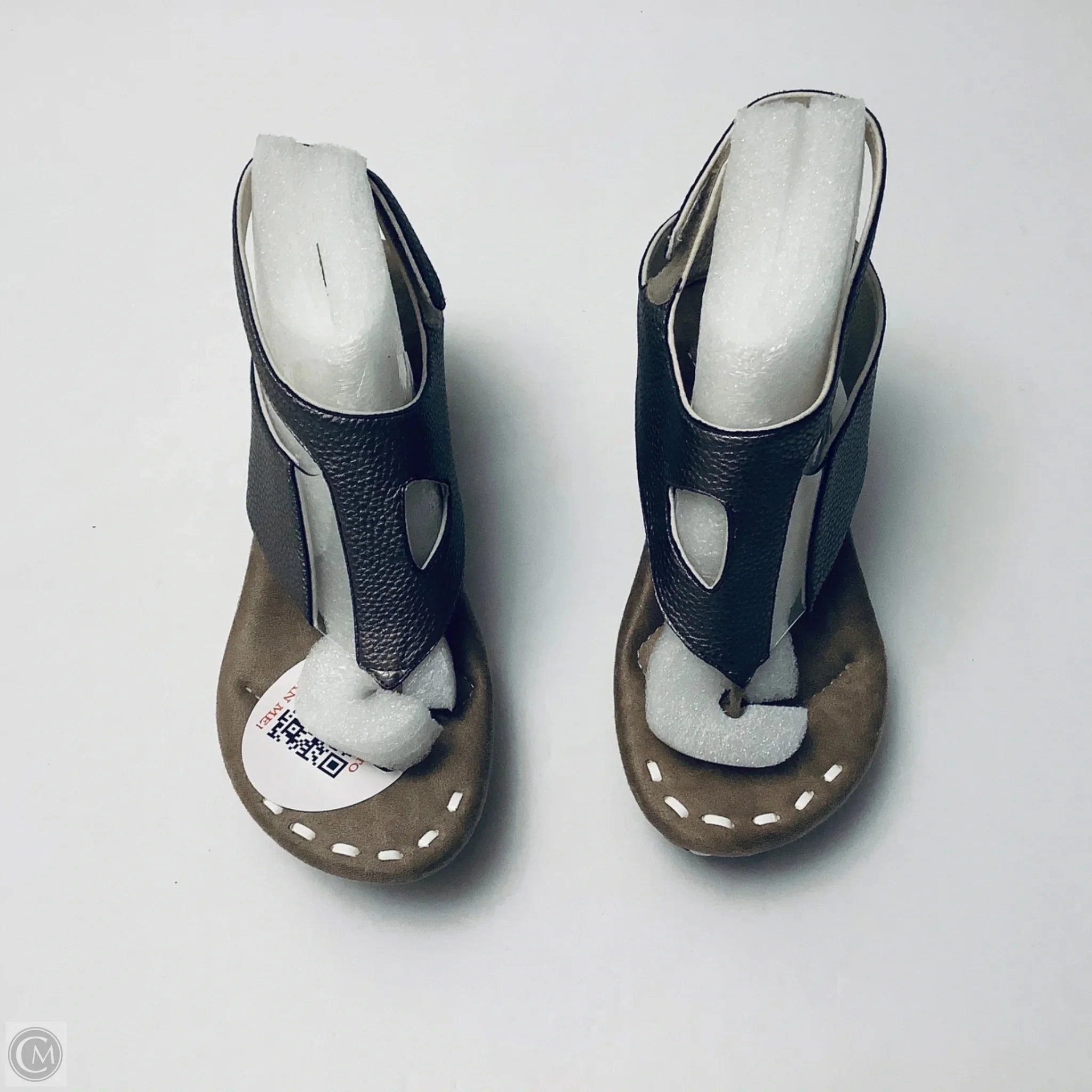 Sandals Heels Platform By Cme In Silver, Size: 8