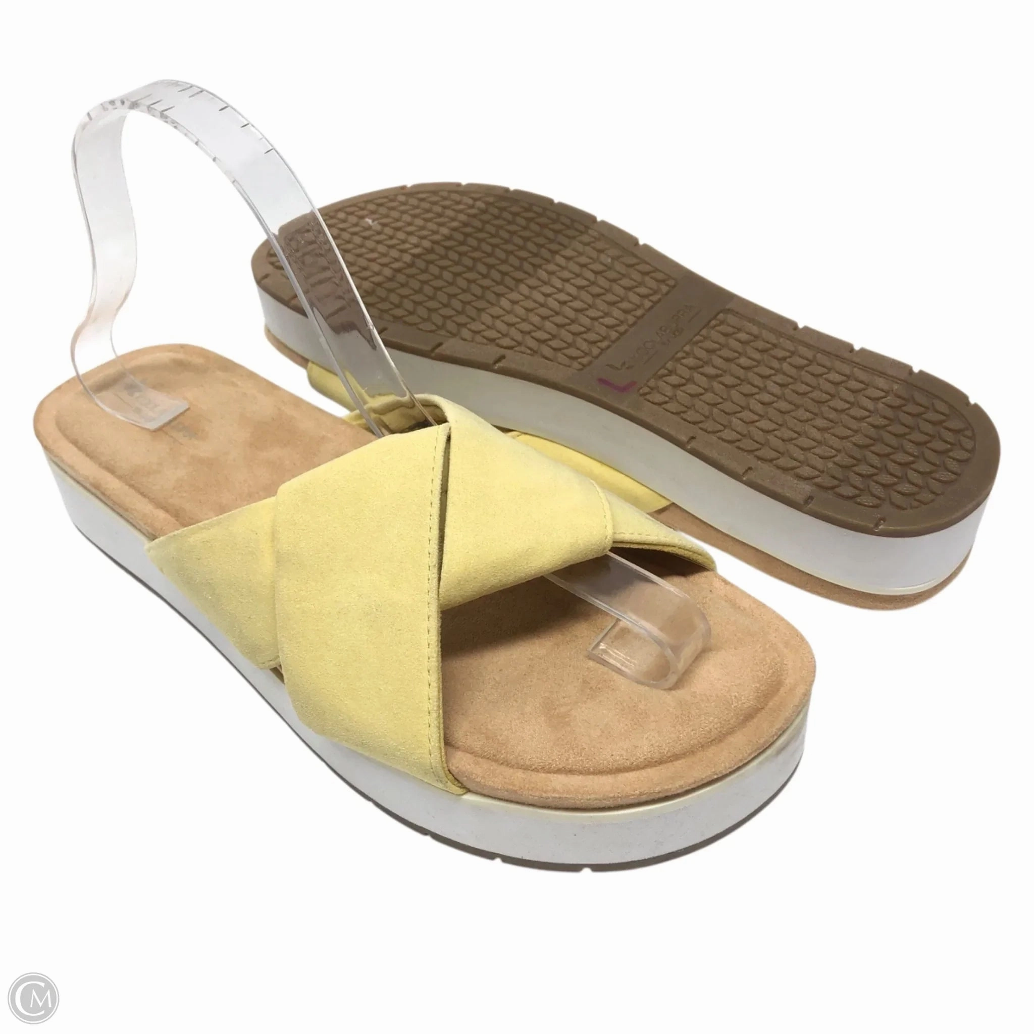 Sandals Heels Platform By Koolaburra By Ugg In Yellow, Size: 10