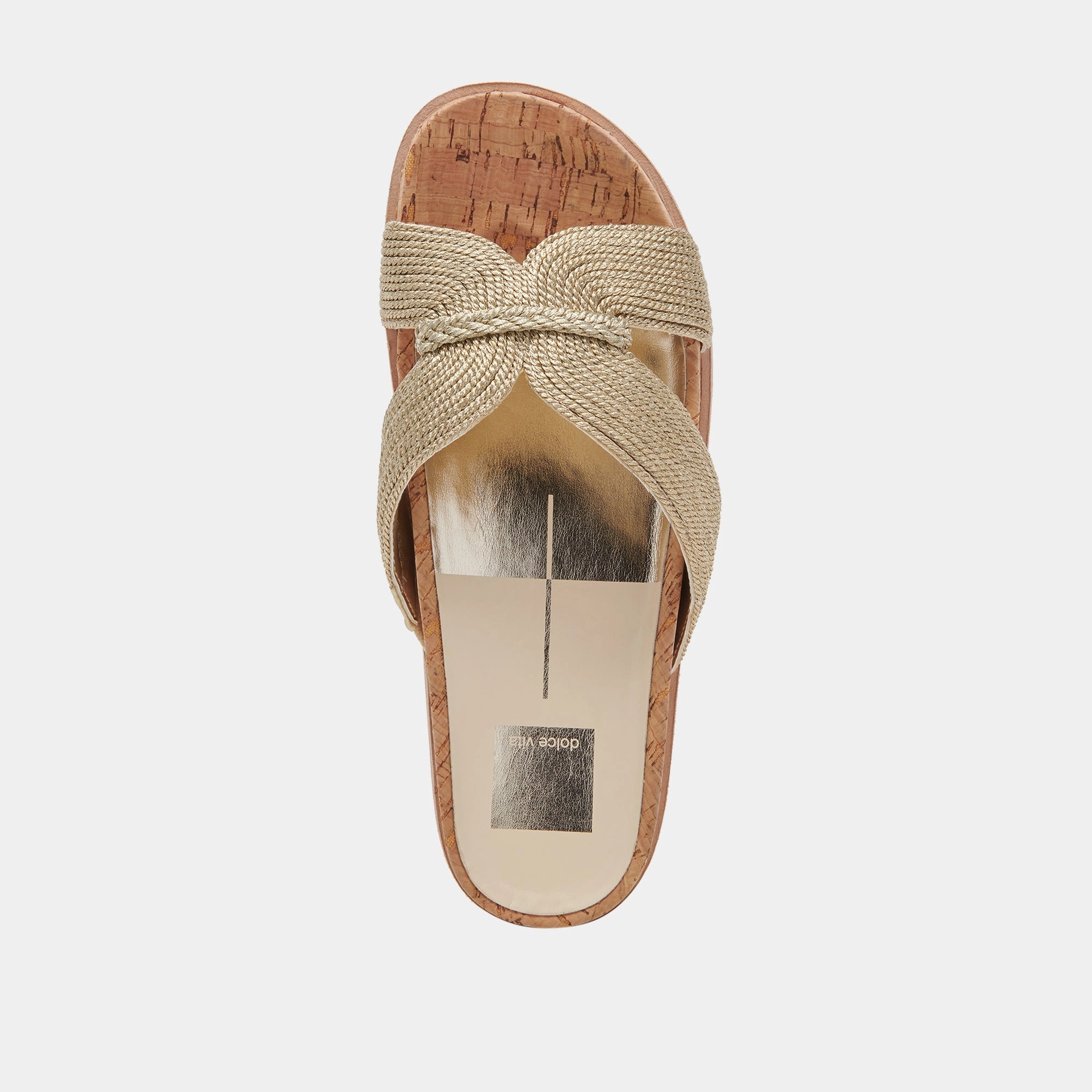 SELDA SANDALS GOLD RAFFIA - re:vita