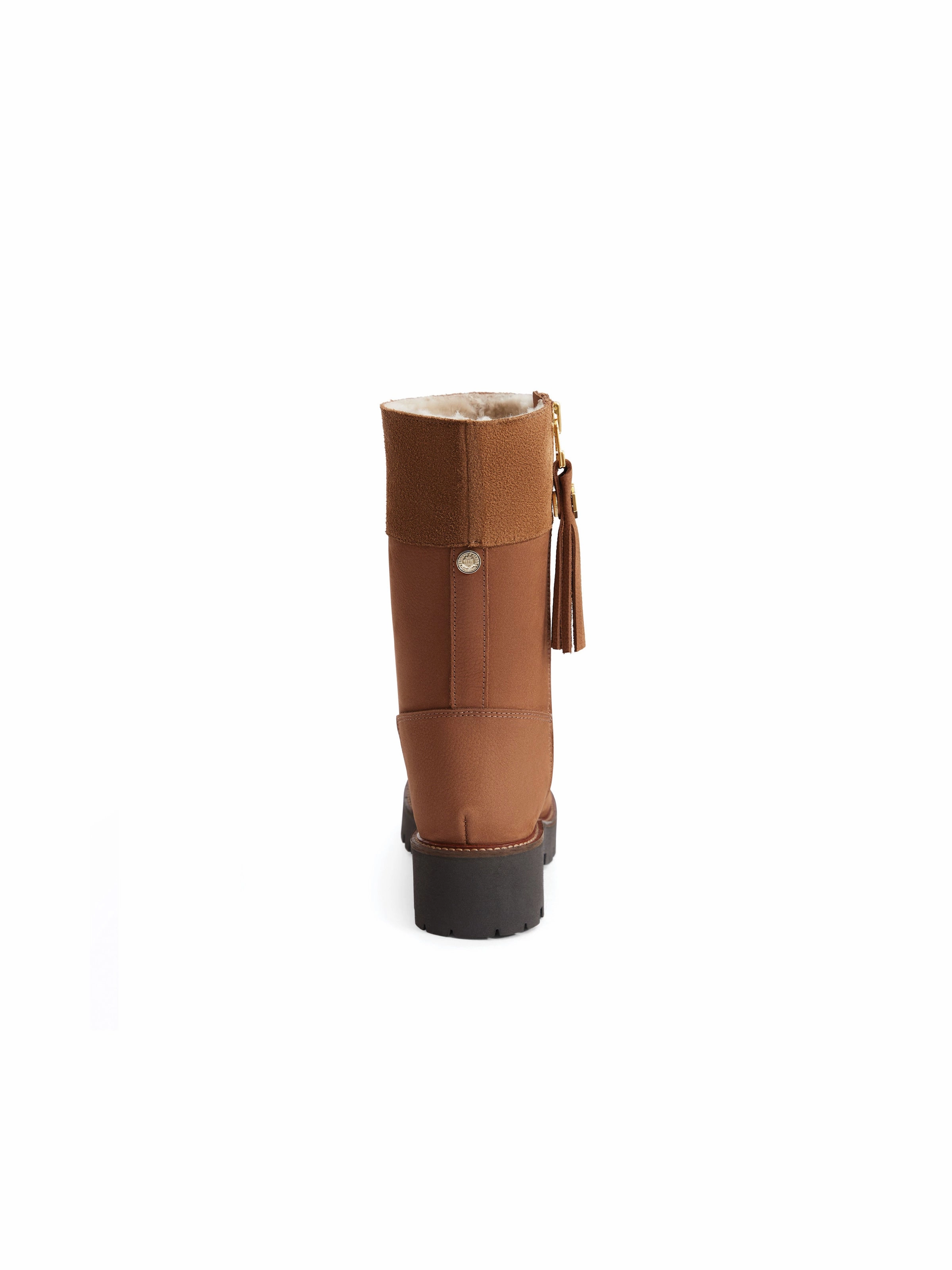 Shearling Lined Paris - Cognac Nubuck