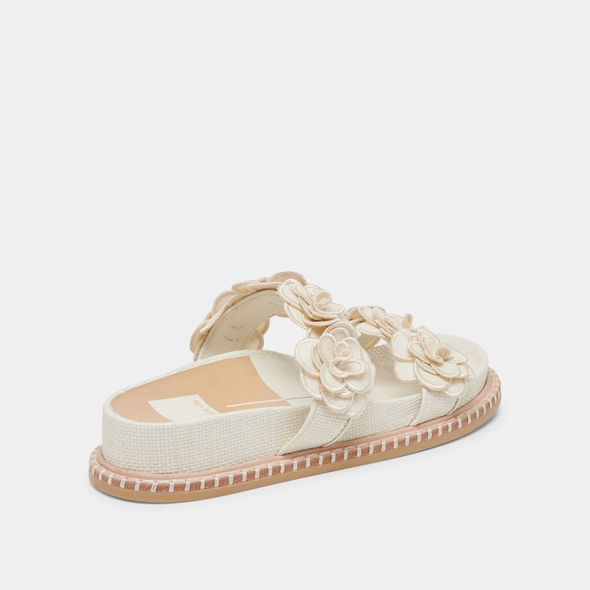 SHERLA SANDALS WHITE RAFFIA