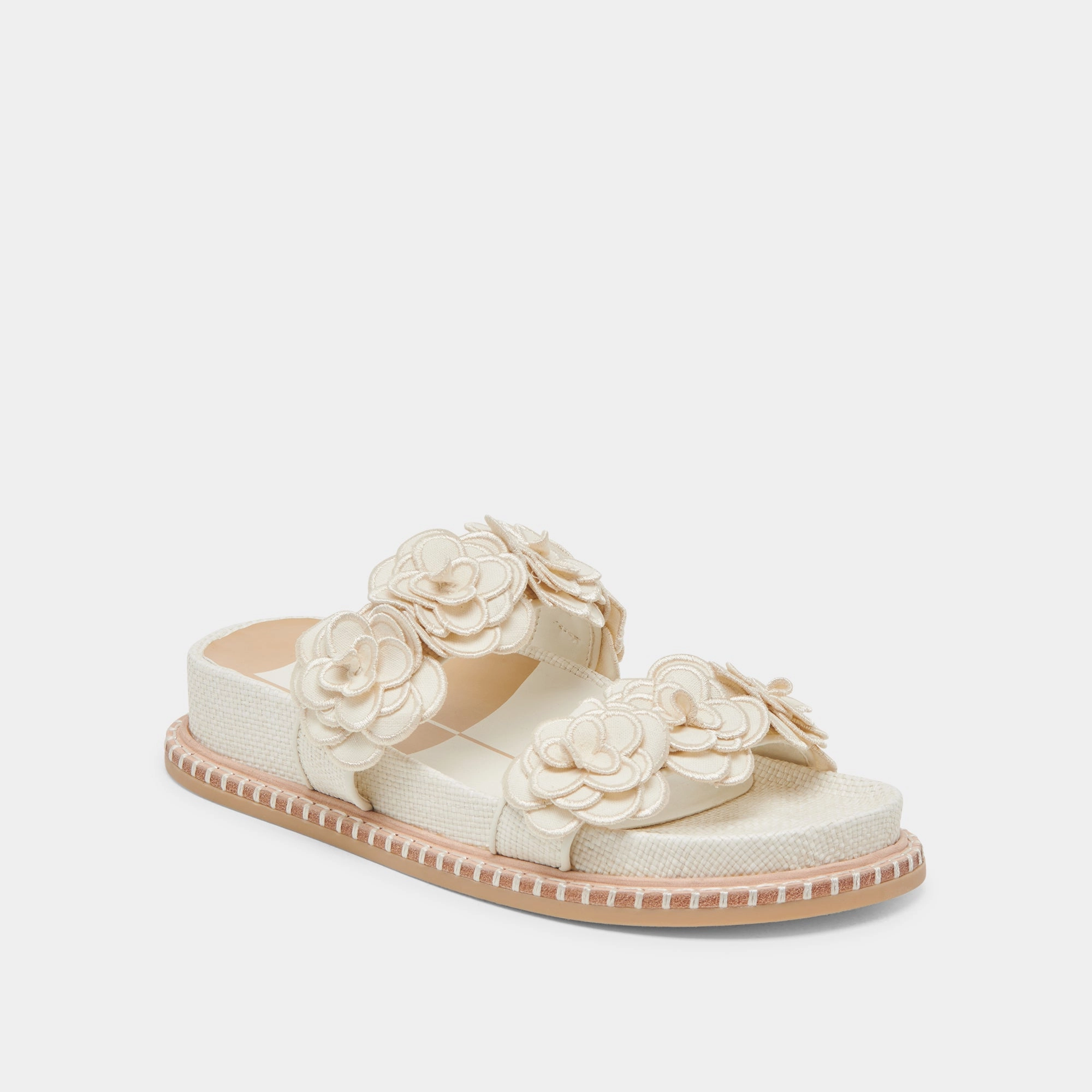 SHERLA SANDALS WHITE RAFFIA