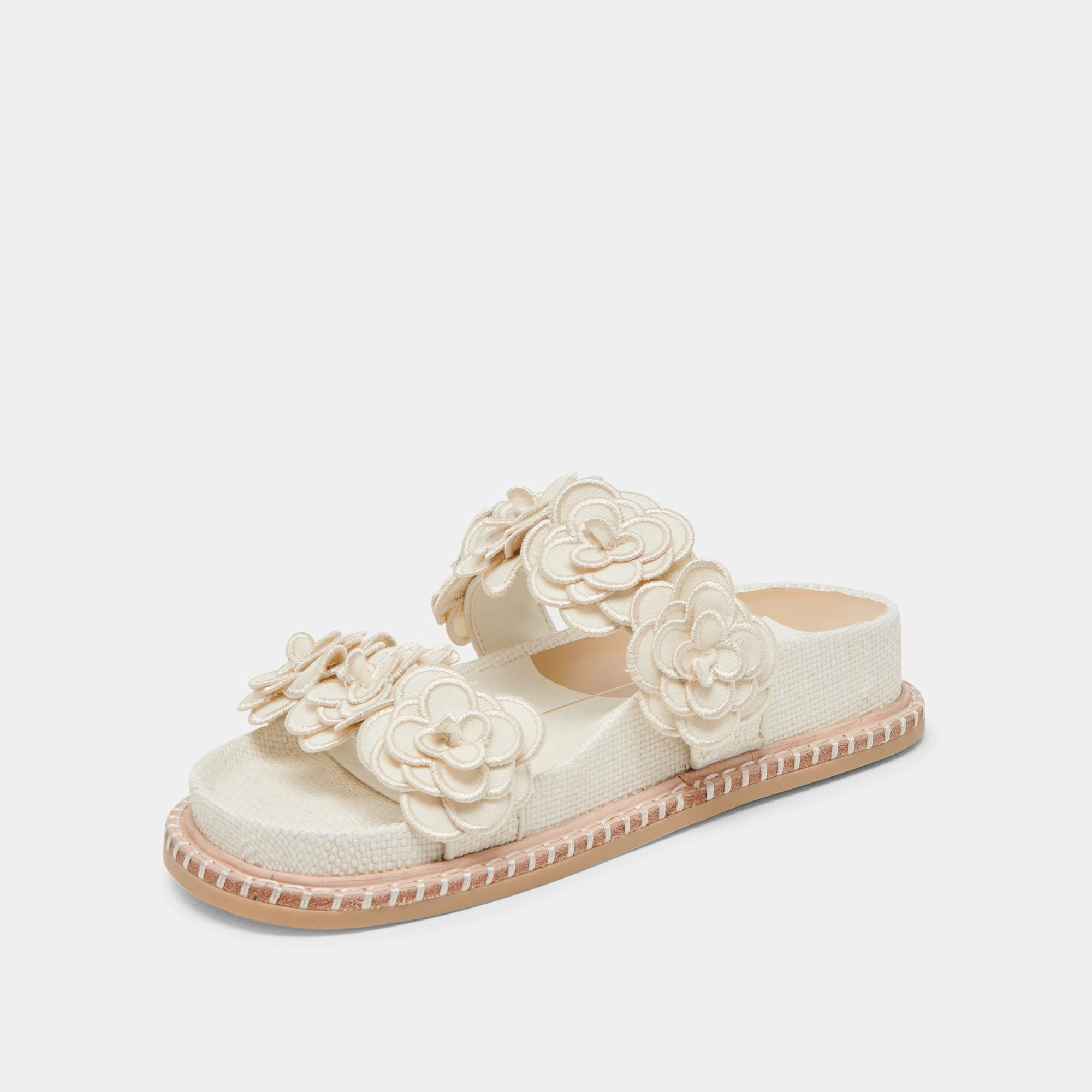 SHERLA SANDALS WHITE RAFFIA