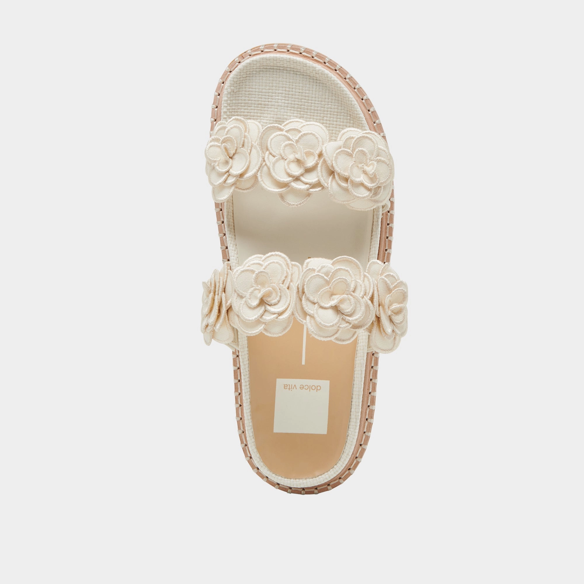 SHERLA SANDALS WHITE RAFFIA
