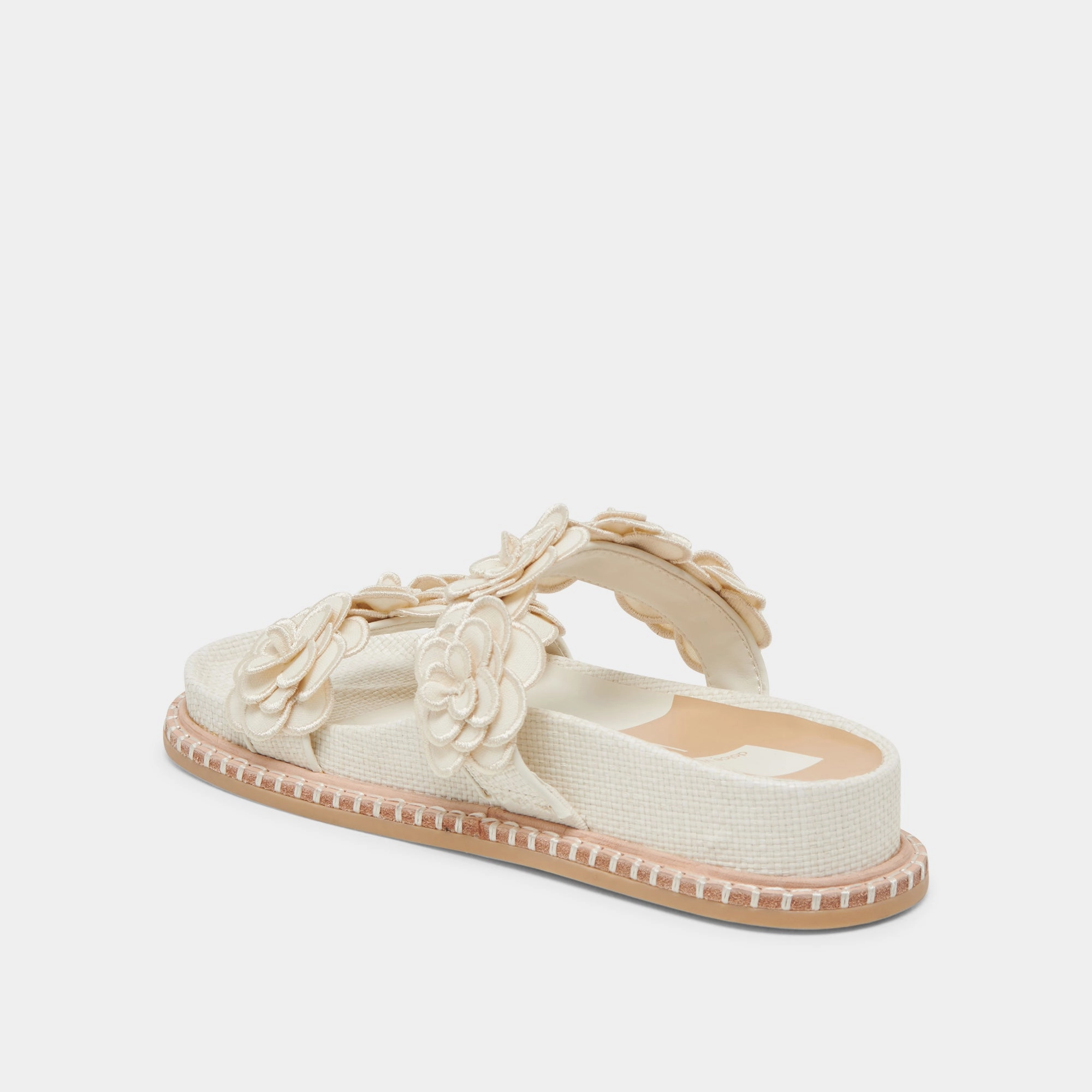 SHERLA SANDALS WHITE RAFFIA