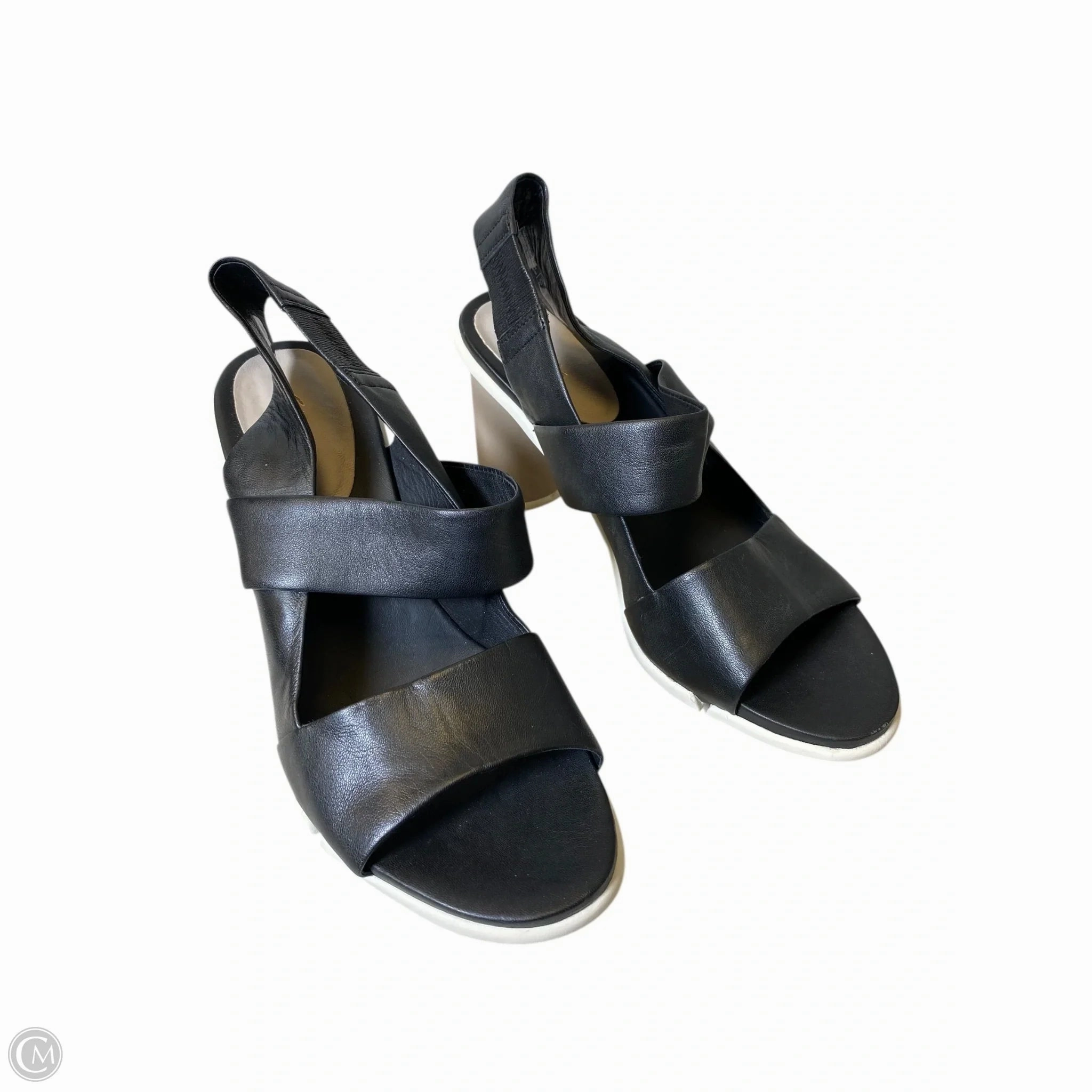Shoes Heels Block By Clarks In Black & White, Size: 9