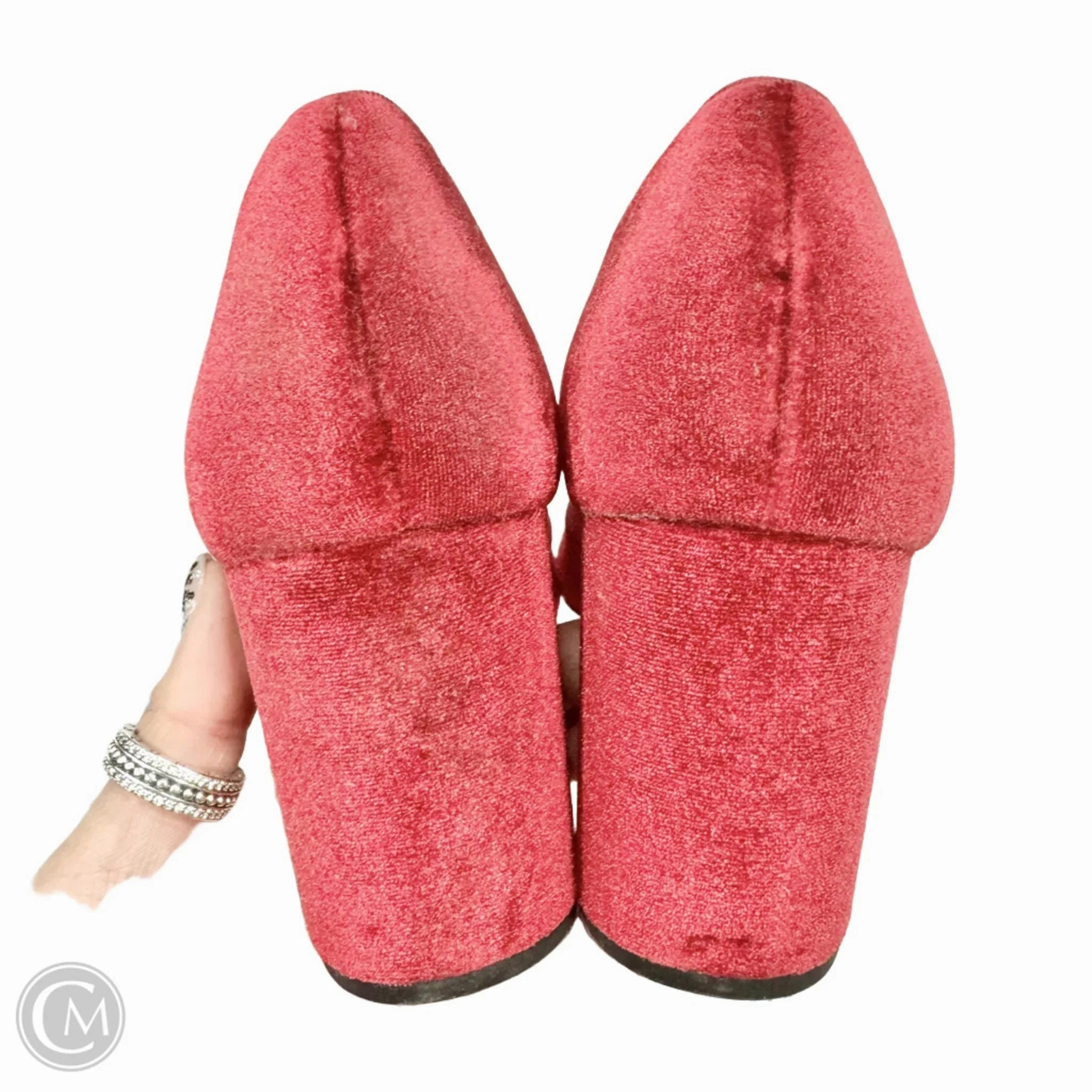 Shoes Heels Block By J. Crew In Maroon, Size: 8.5
