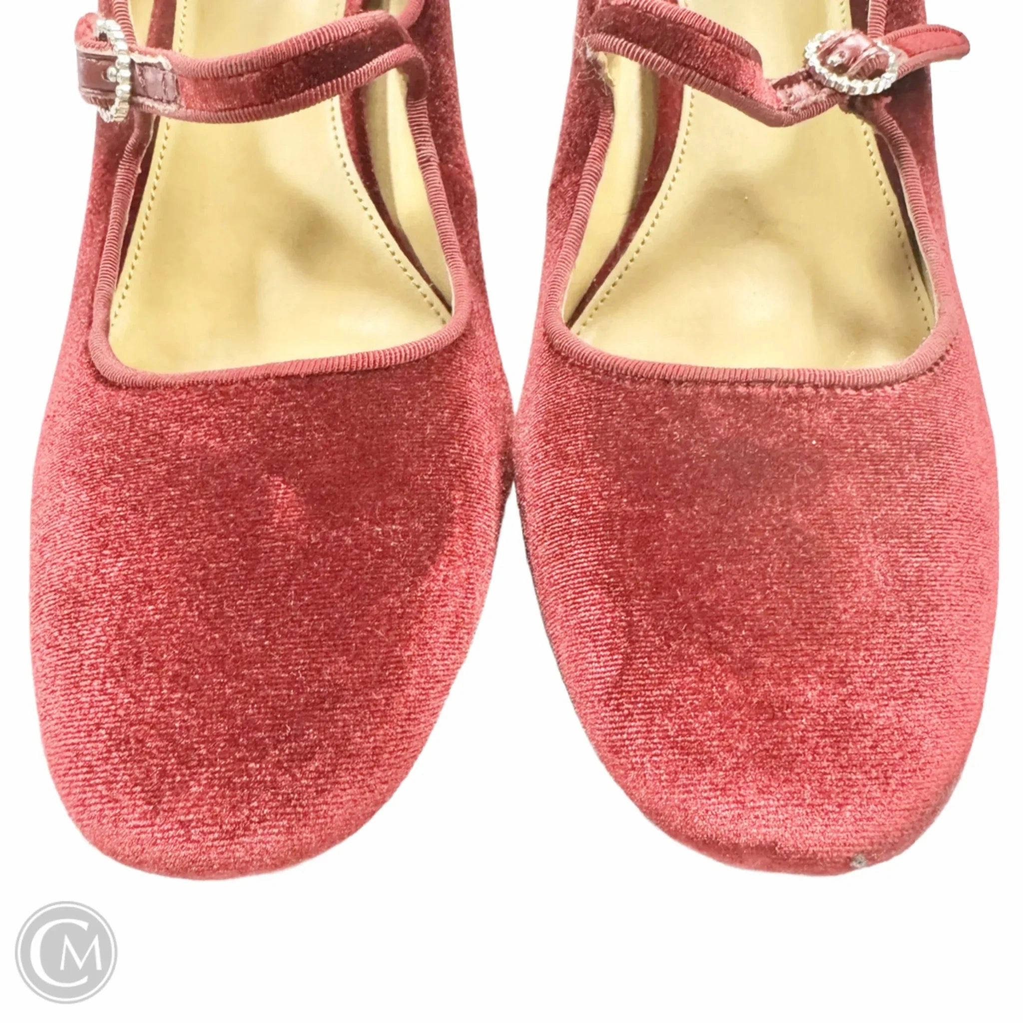 Shoes Heels Block By J. Crew In Maroon, Size: 8.5