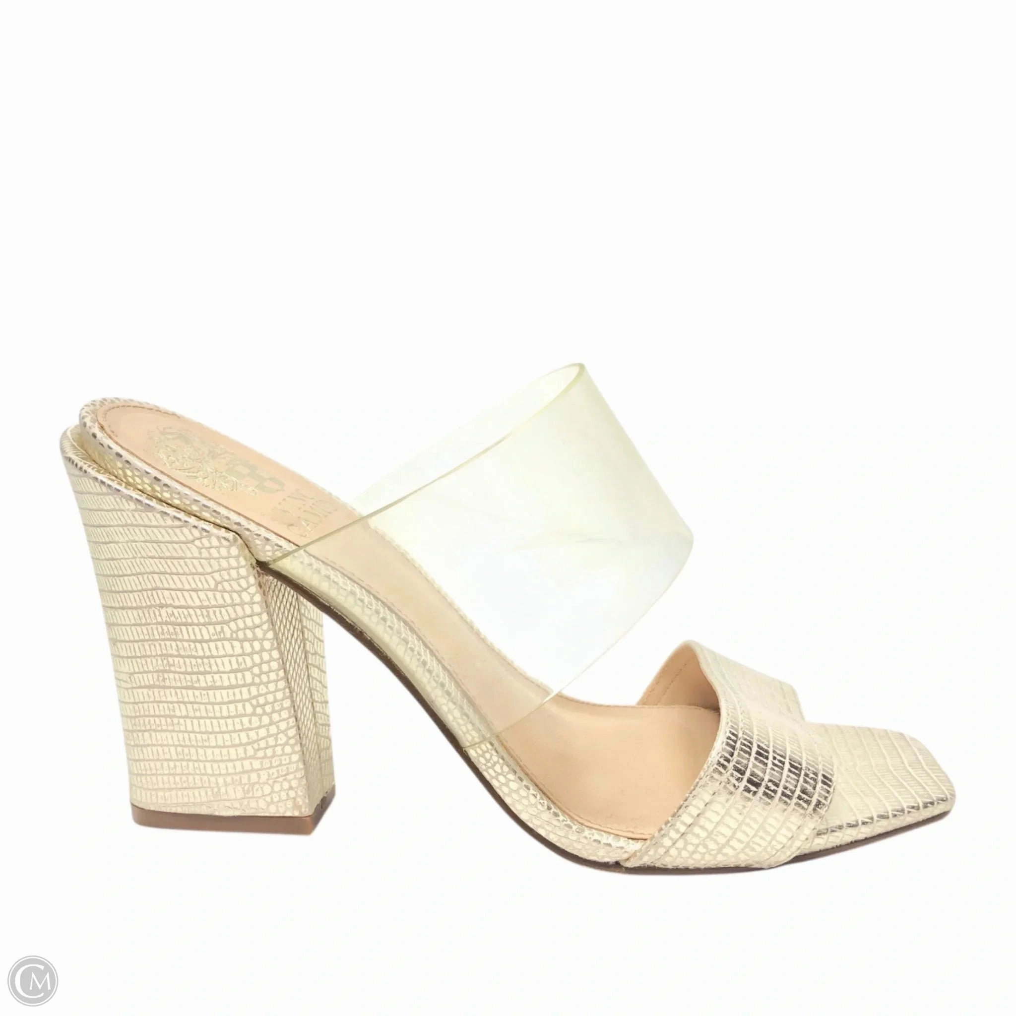Shoes Heels Block By Vince Camuto In Gold, Size: 7