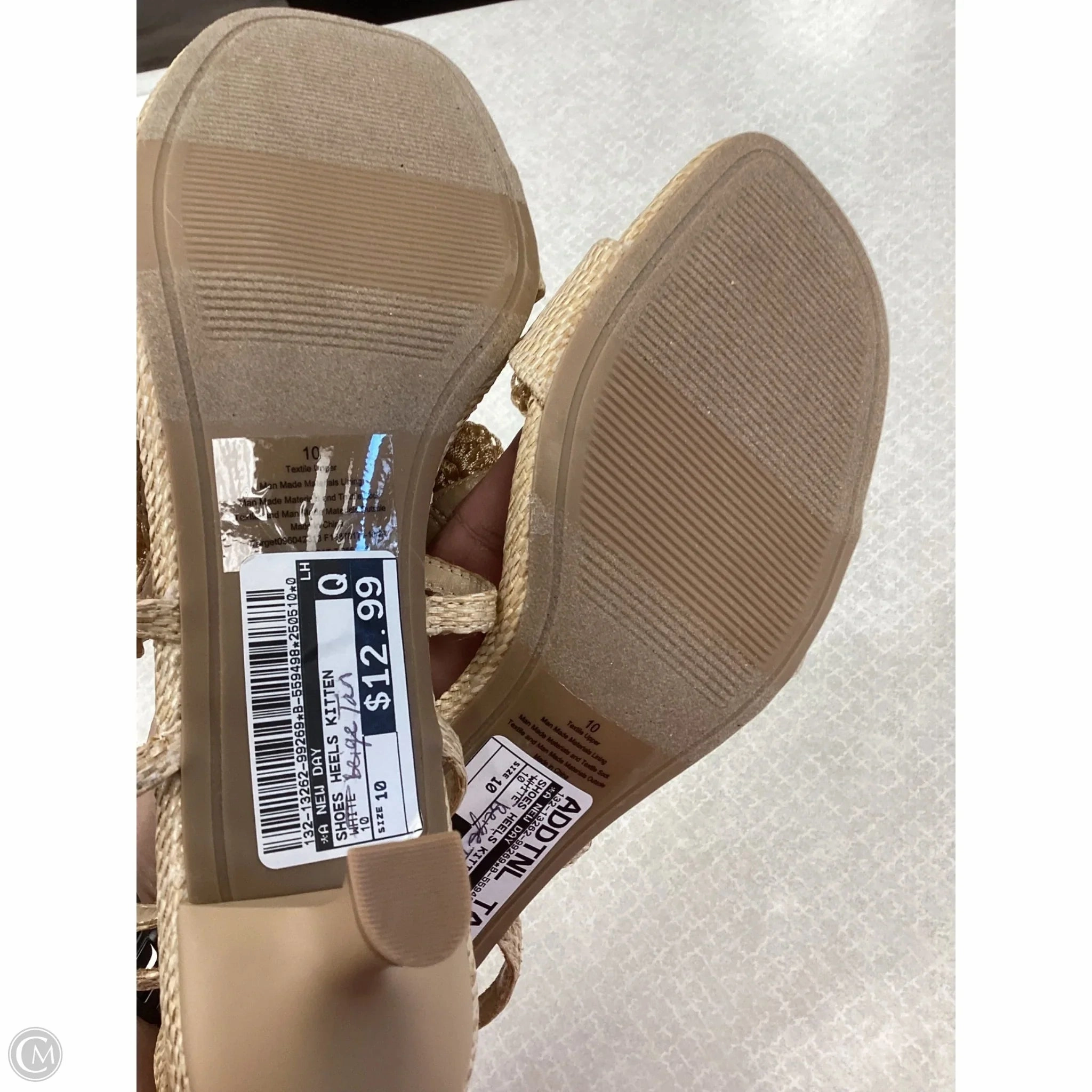 Shoes Heels Kitten By A New Day In beige , Size: 10
