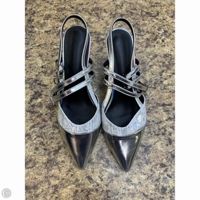 Shoes Heels Kitten By Clothes Mentor In Silver, Size: 9