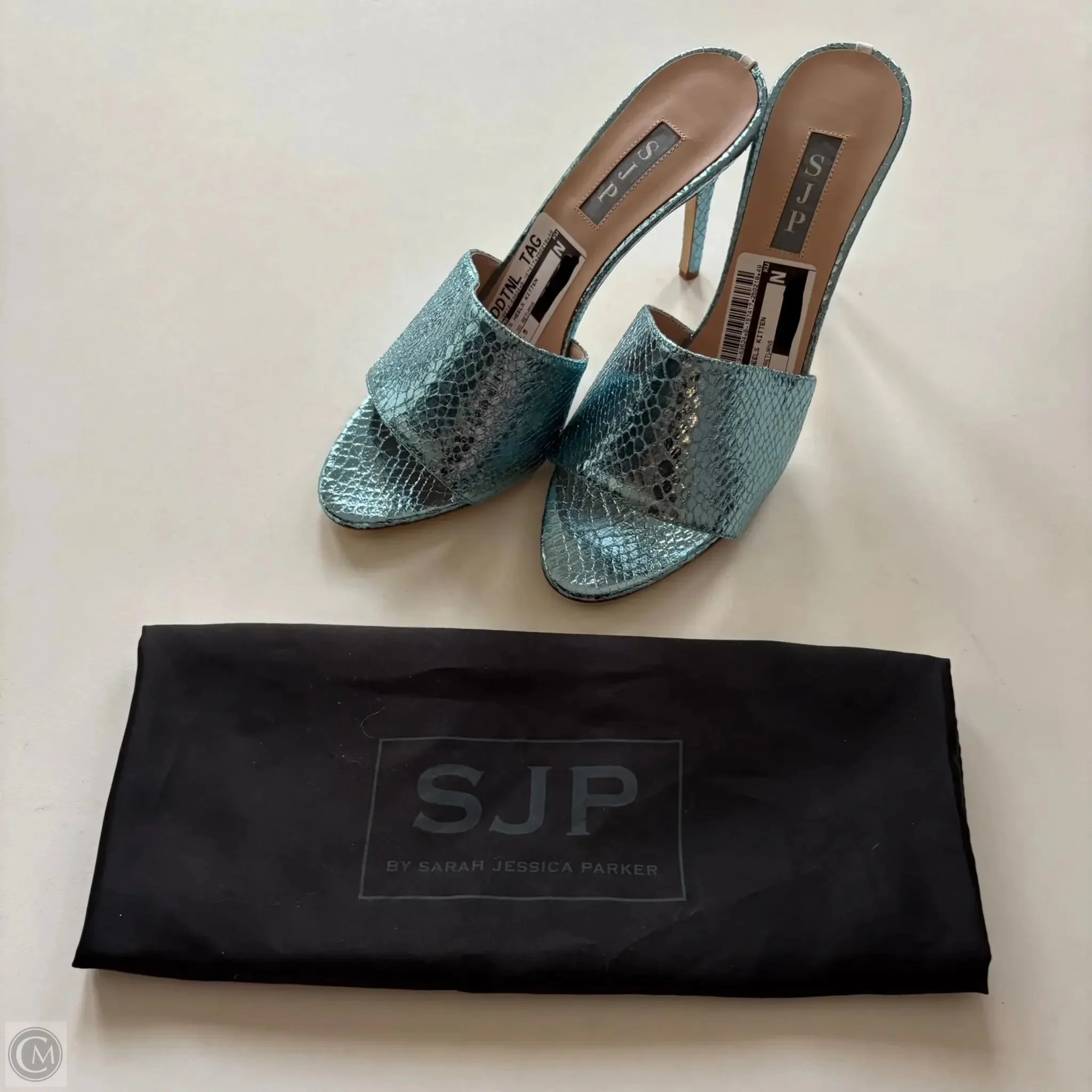 Shoes Heels Kitten By Cma In Blue, Size: 9.5