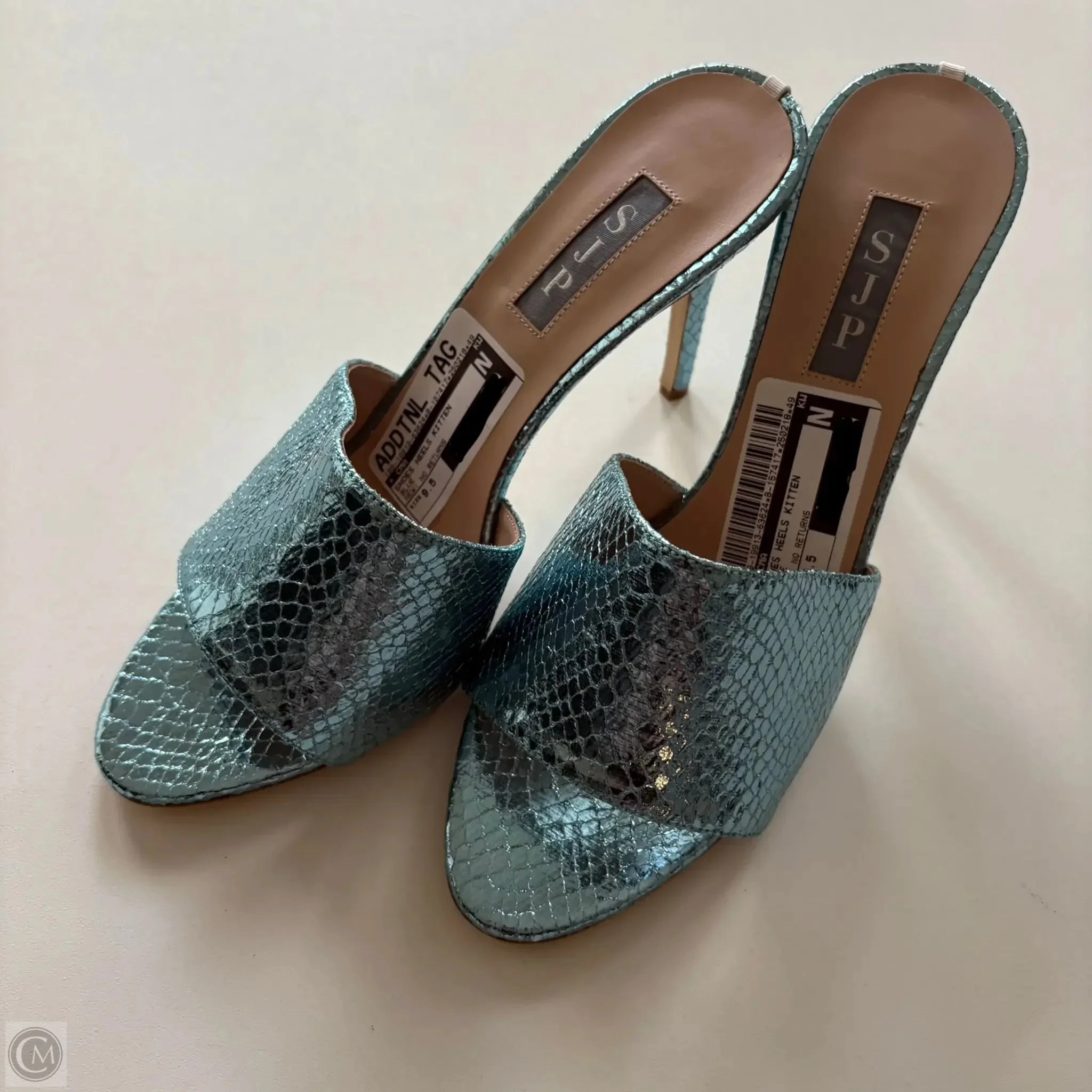 Shoes Heels Kitten By Cma In Blue, Size: 9.5
