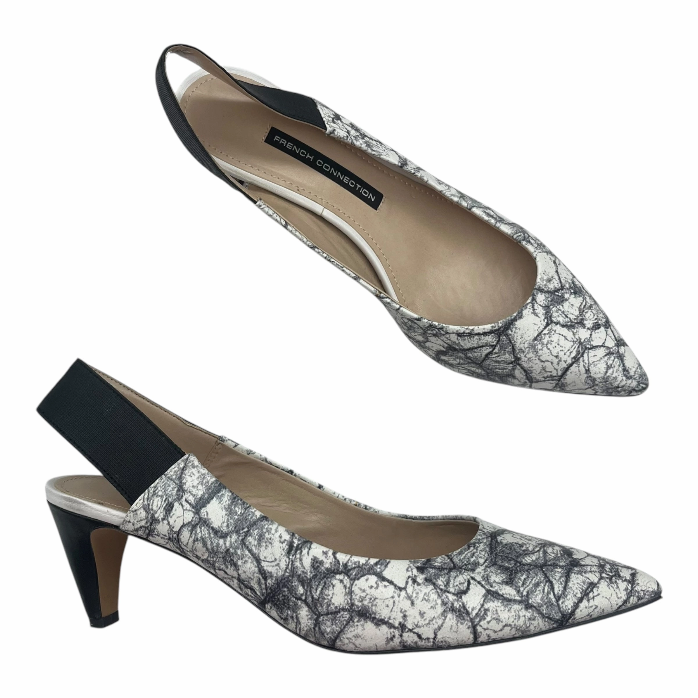 Shoes Heels Kitten By French Connection In Cream, Size:8.5
