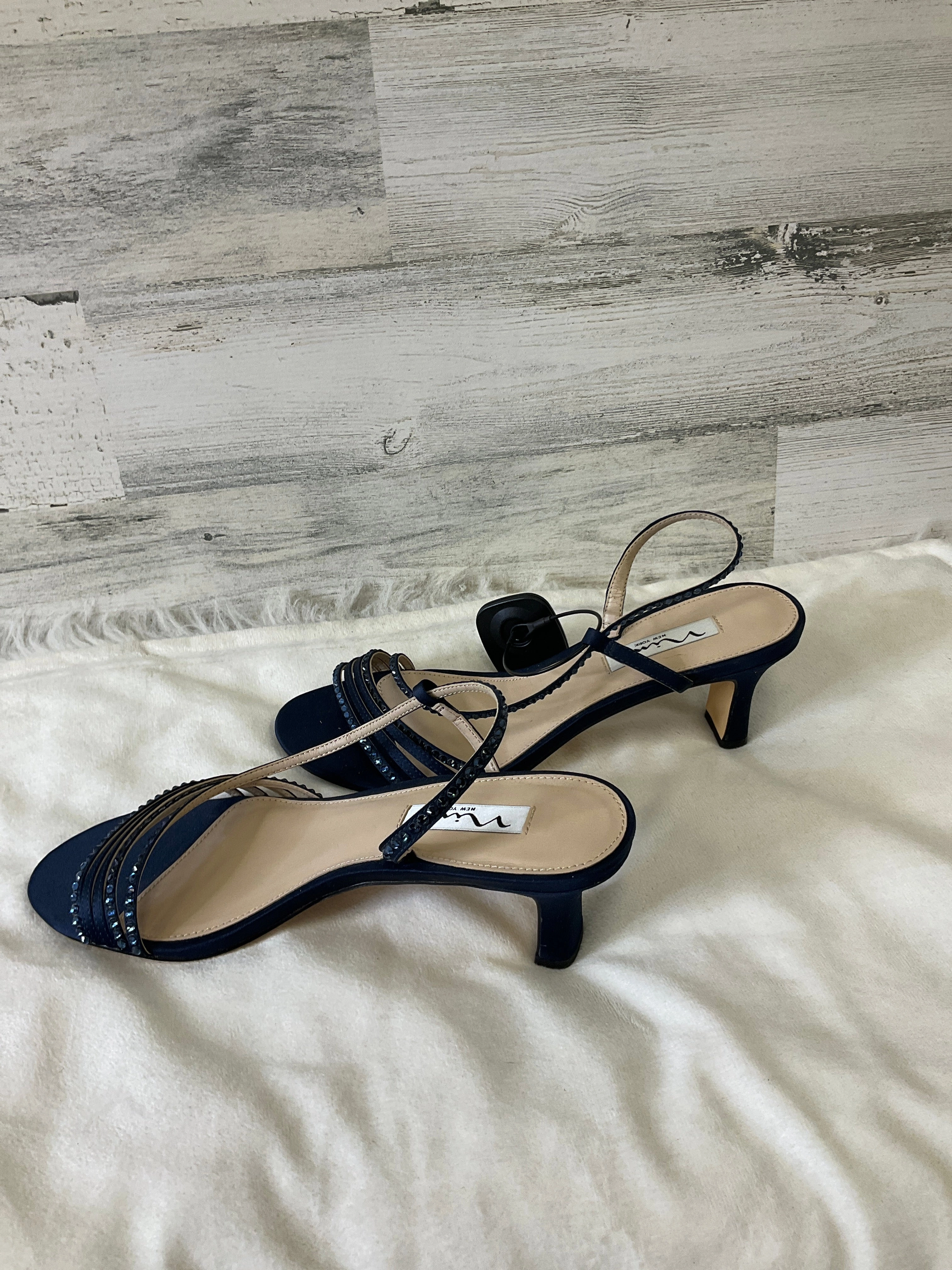 Shoes Heels Kitten By Nina In Blue, Size: 8