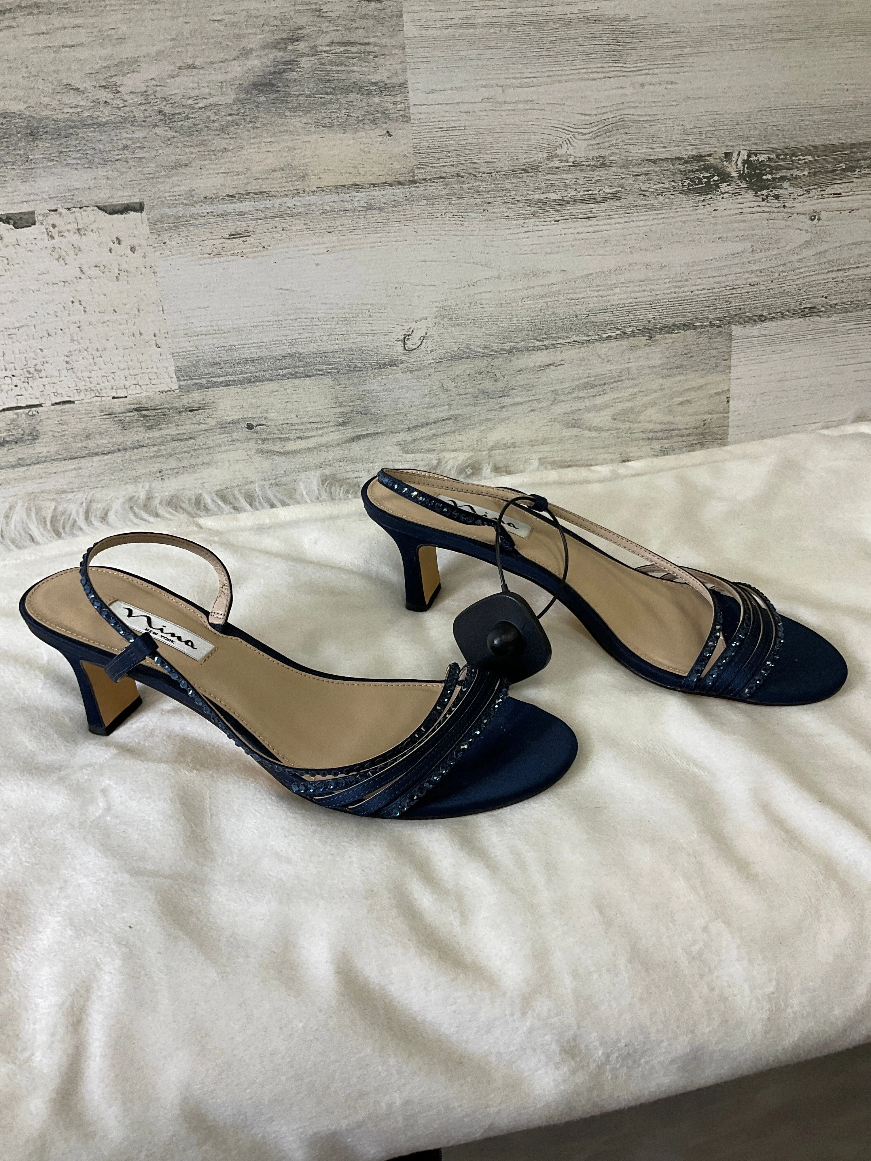 Shoes Heels Kitten By Nina In Blue, Size: 8