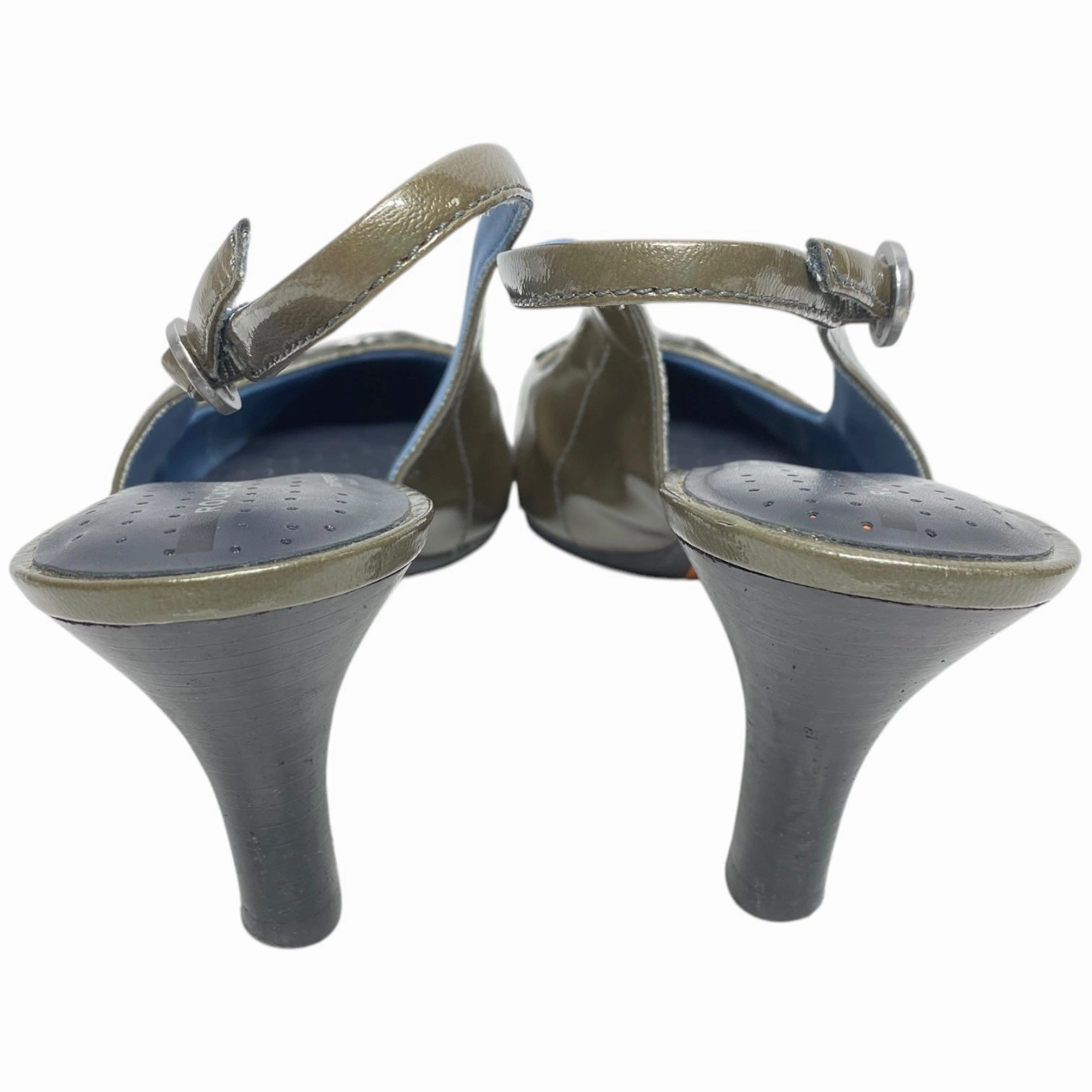 Shoes Heels Kitten By Rockport In Green & Silver, Size: 8