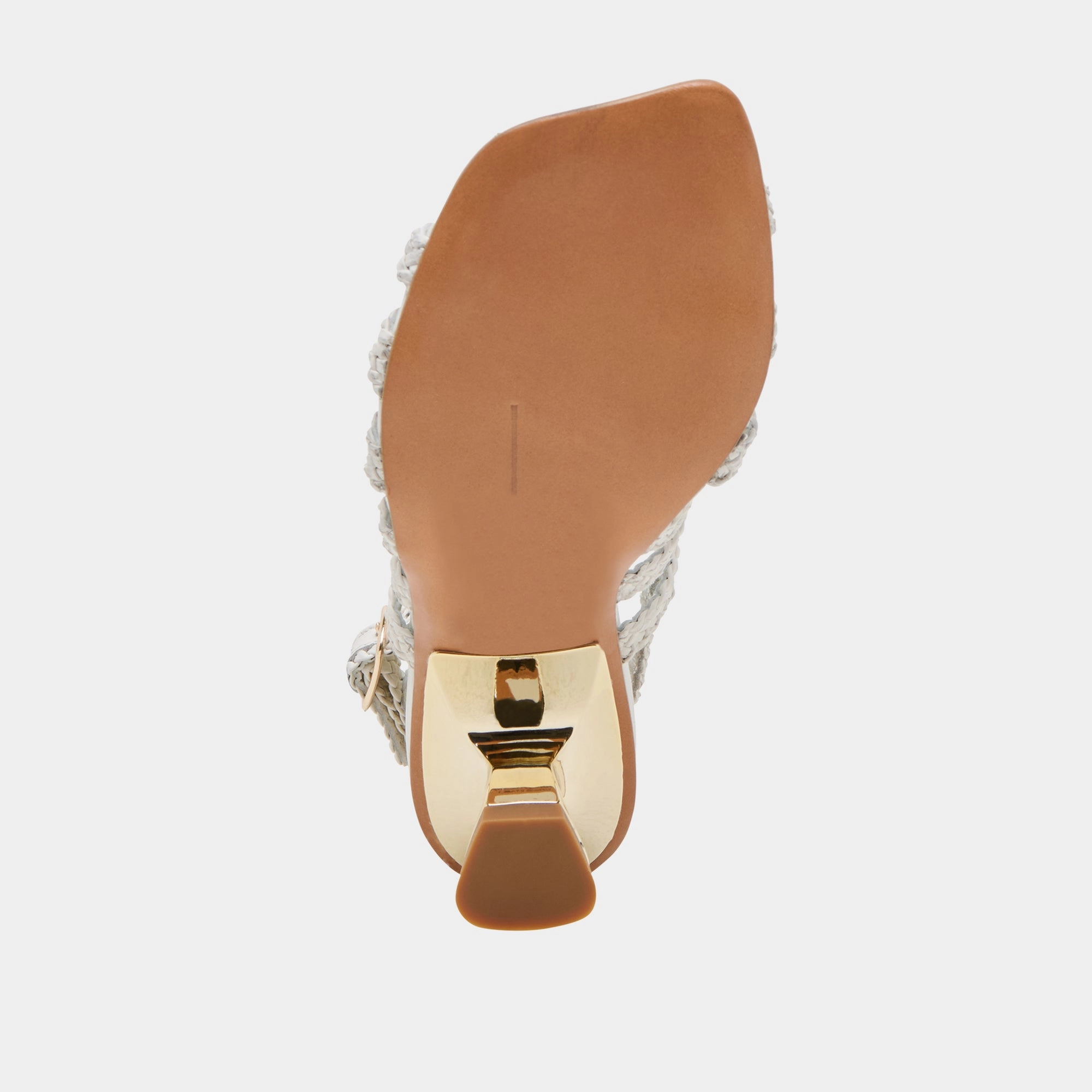 SICILY HEELS WHITE WOVEN LEATHER