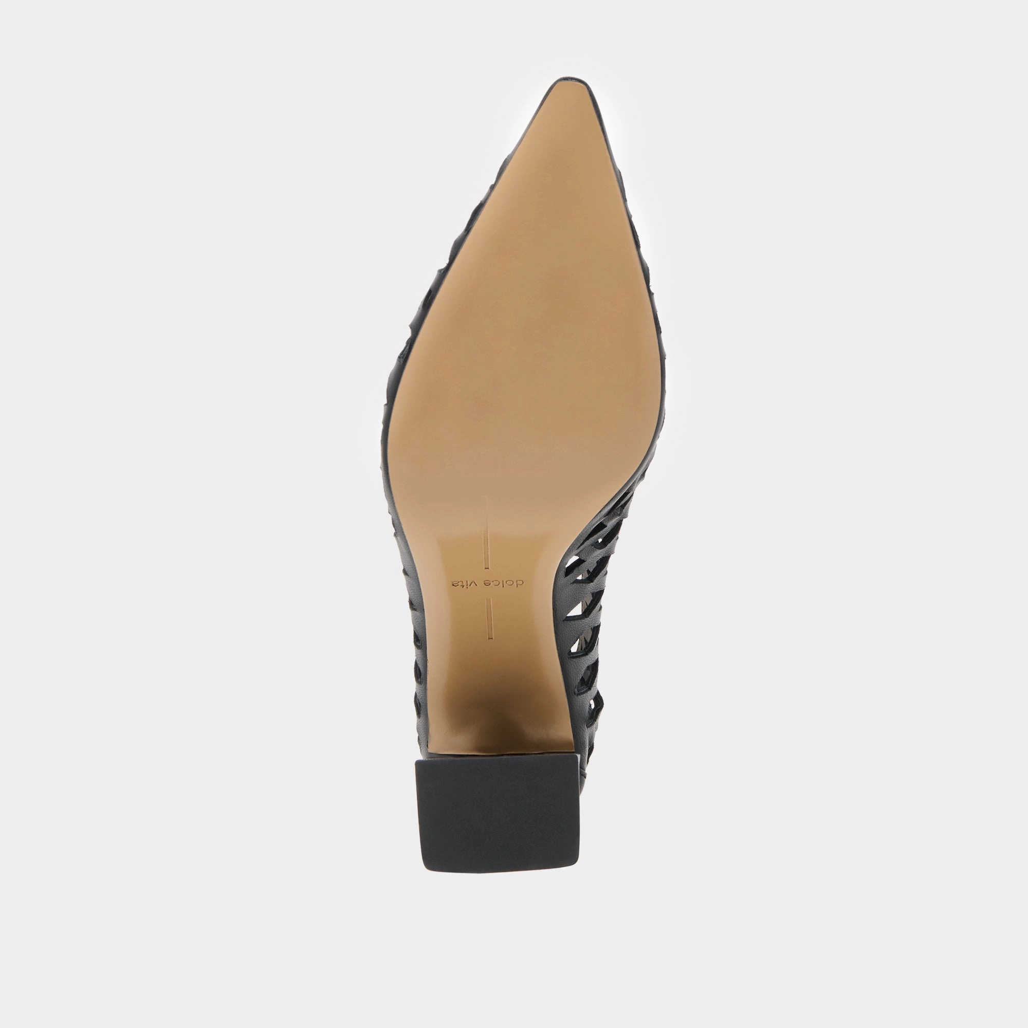 TANYA HEELS BLACK WOVEN LEATHER