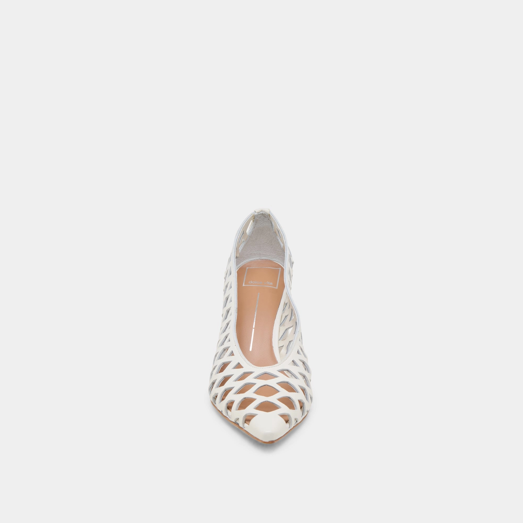 TANYA HEELS BONE WOVEN LEATHER