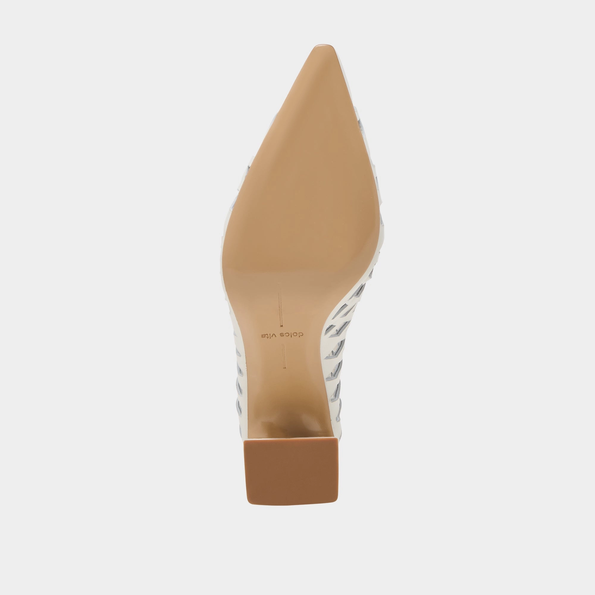 TANYA HEELS BONE WOVEN LEATHER