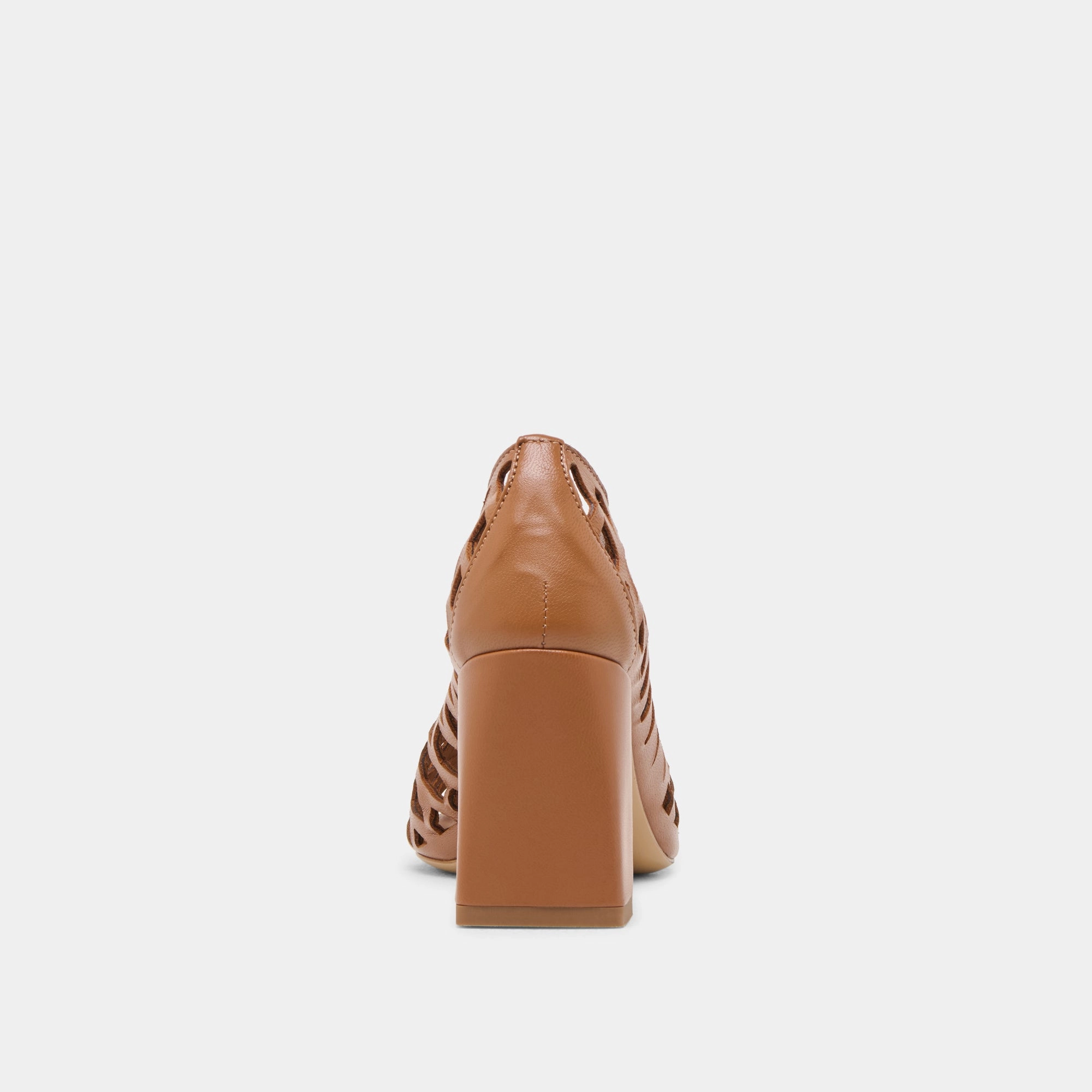 TANYA HEELS COGNAC WOVEN LEATHER