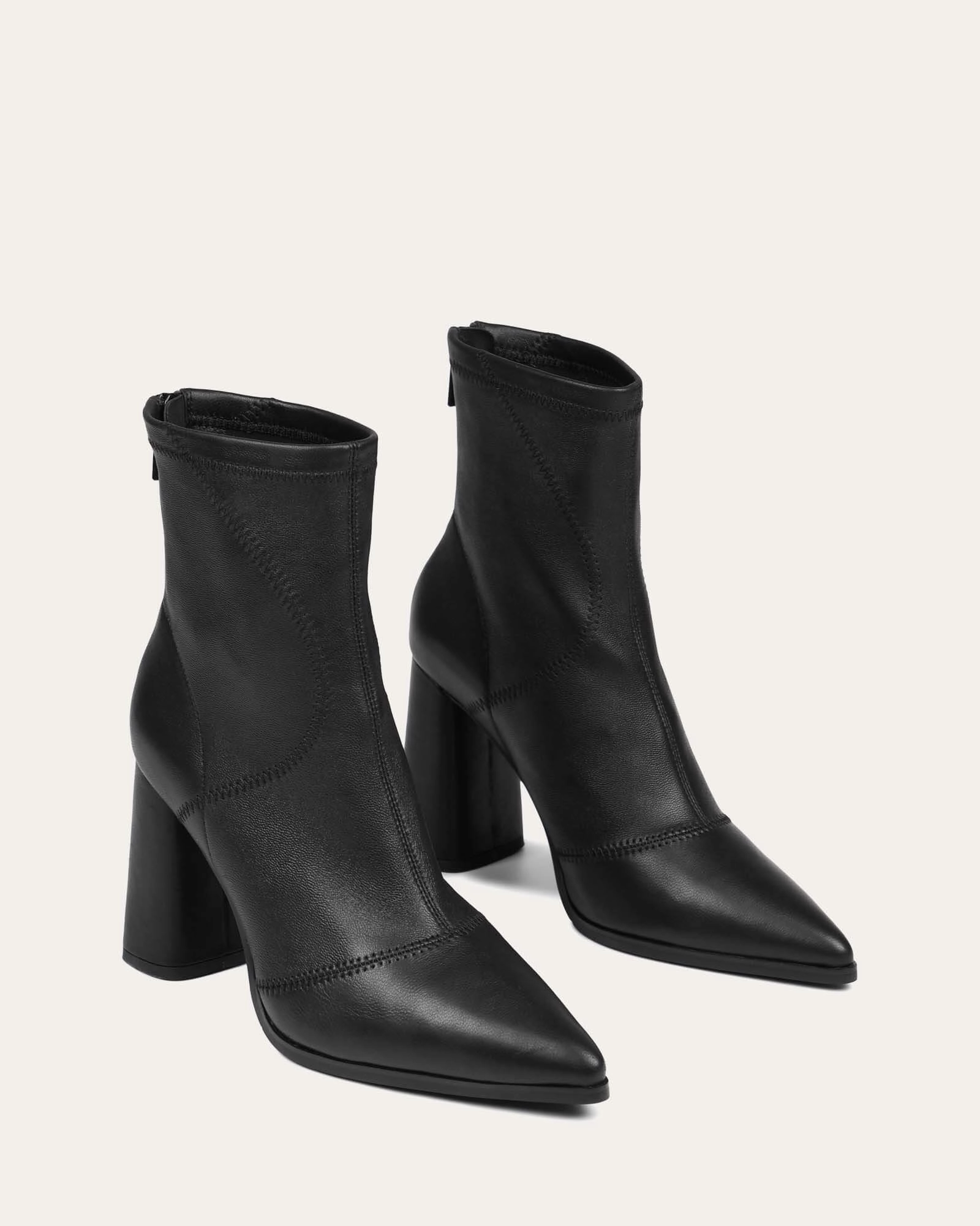 TEX HIGH ANKLE BOOTS BLACK LEATHER